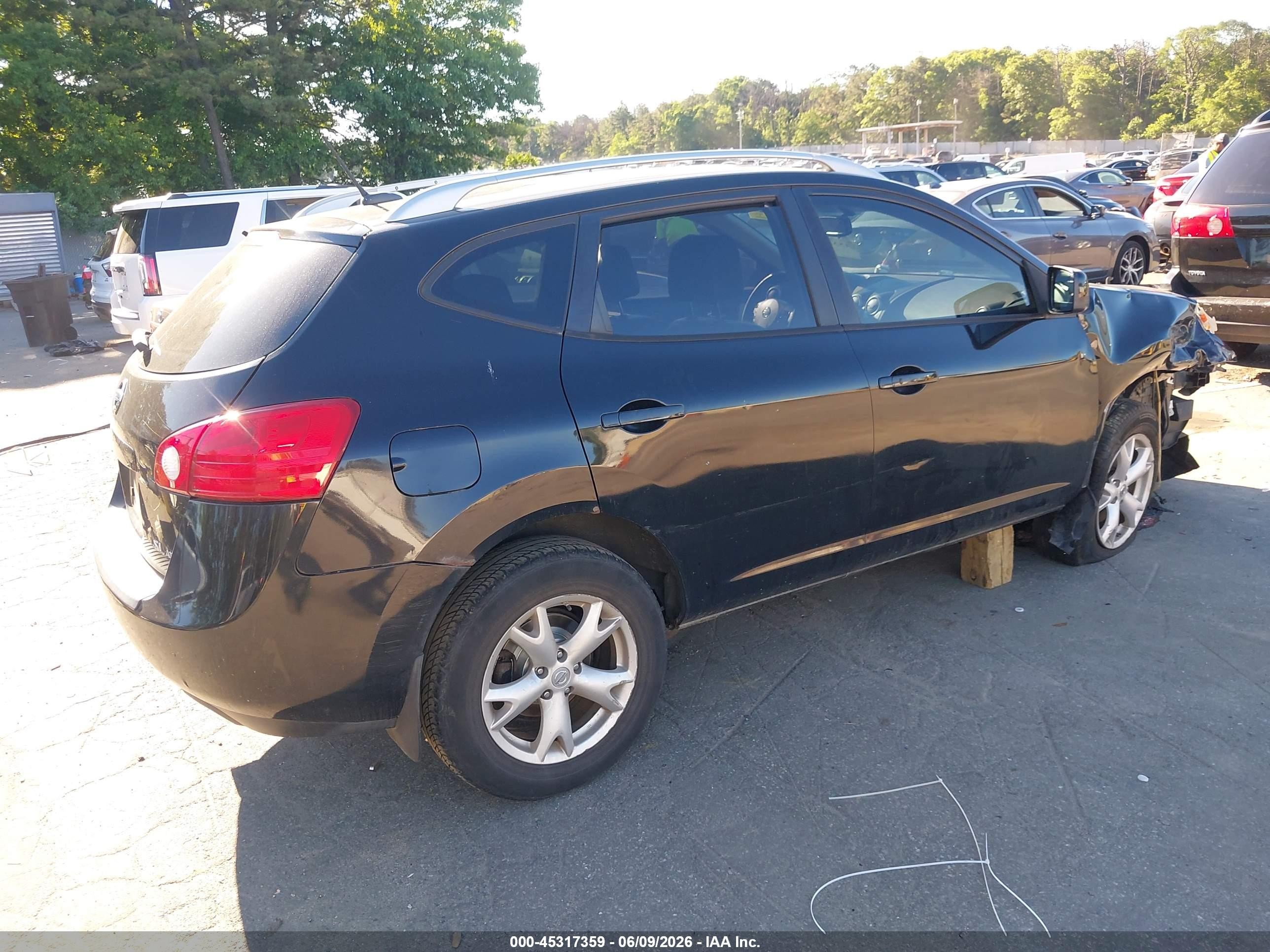 2009 Nissan Rogue Sl Black vin: JN8AS58V19W171723