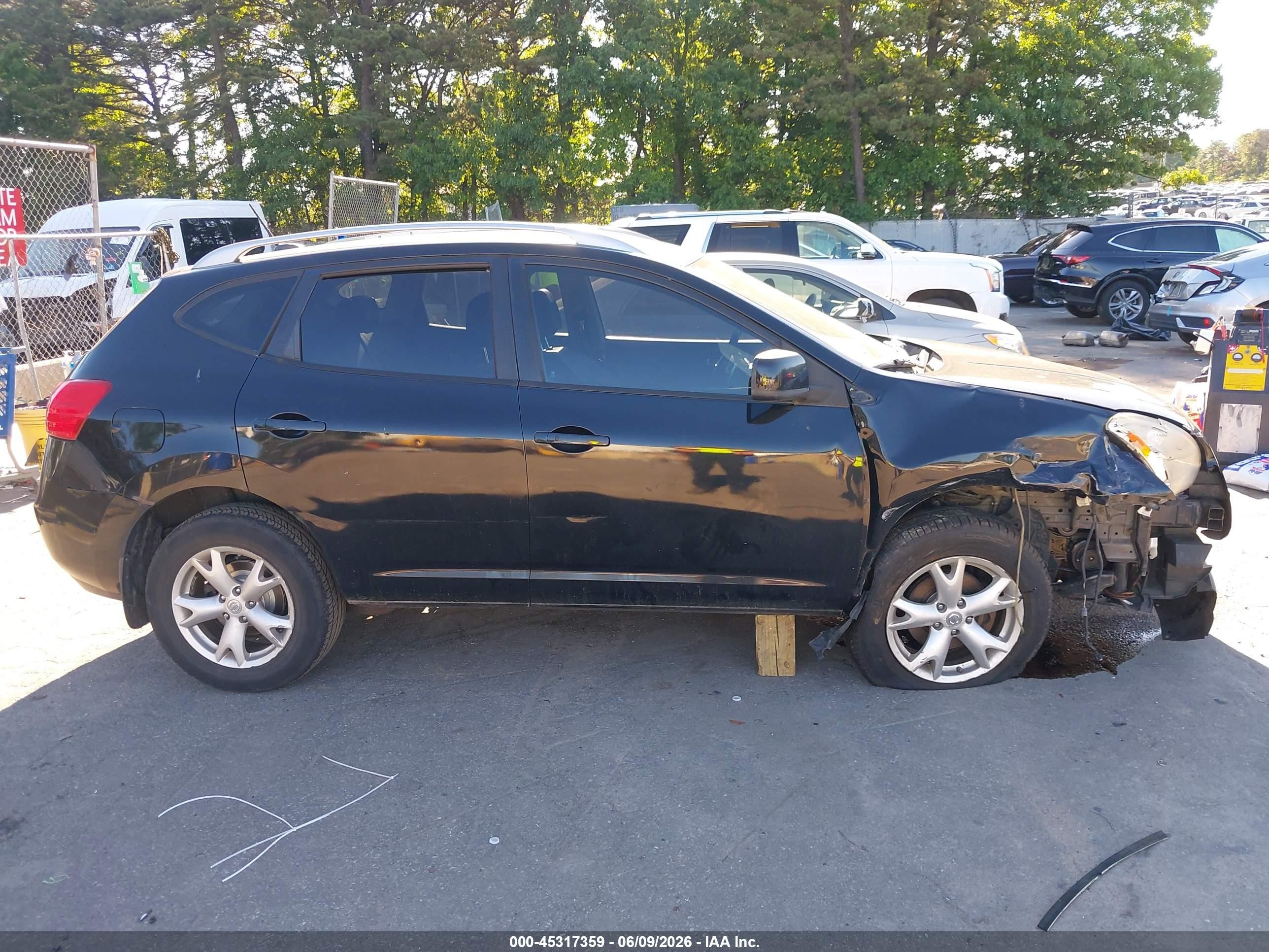 2009 Nissan Rogue Sl Black vin: JN8AS58V19W171723