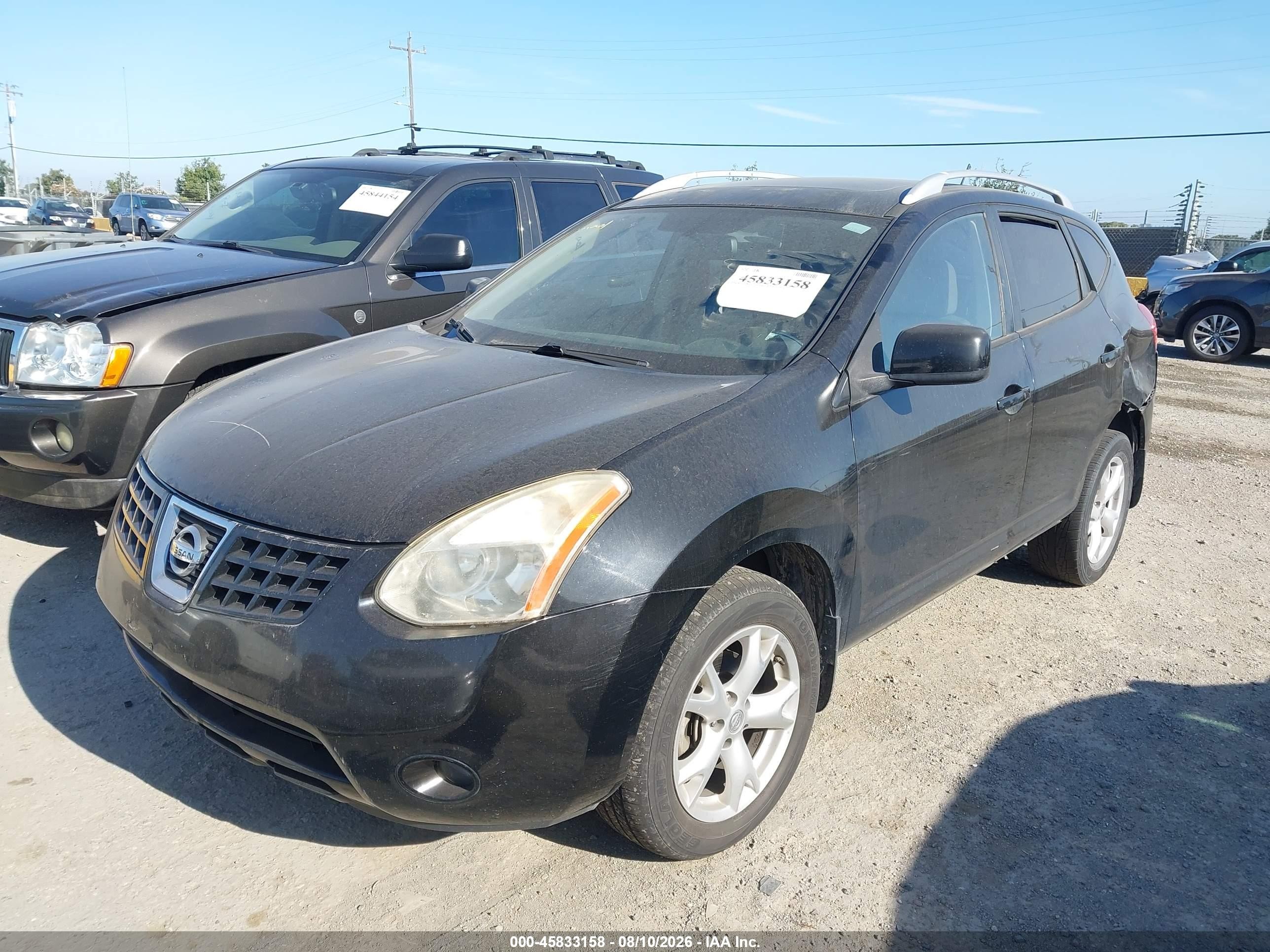 2009 Nissan Rogue Sl Black vin: JN8AS58V19W172290