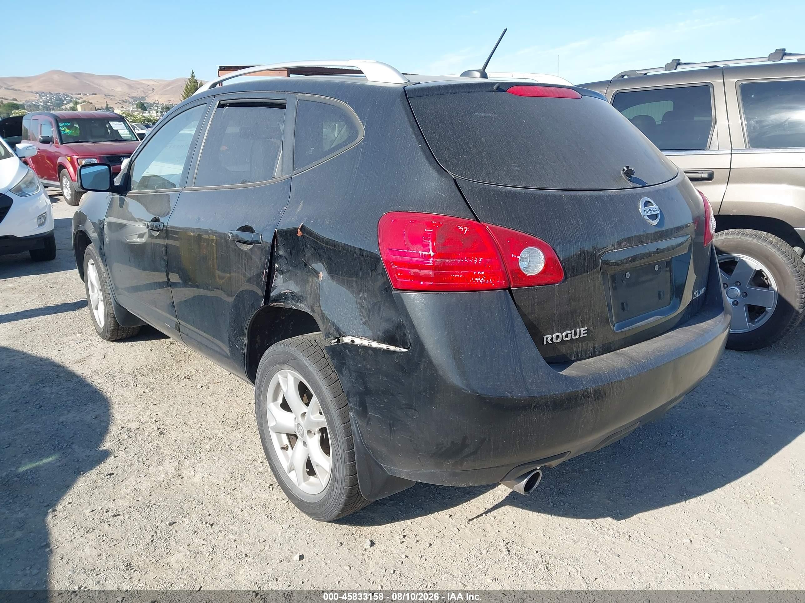 2009 Nissan Rogue Sl Black vin: JN8AS58V19W172290