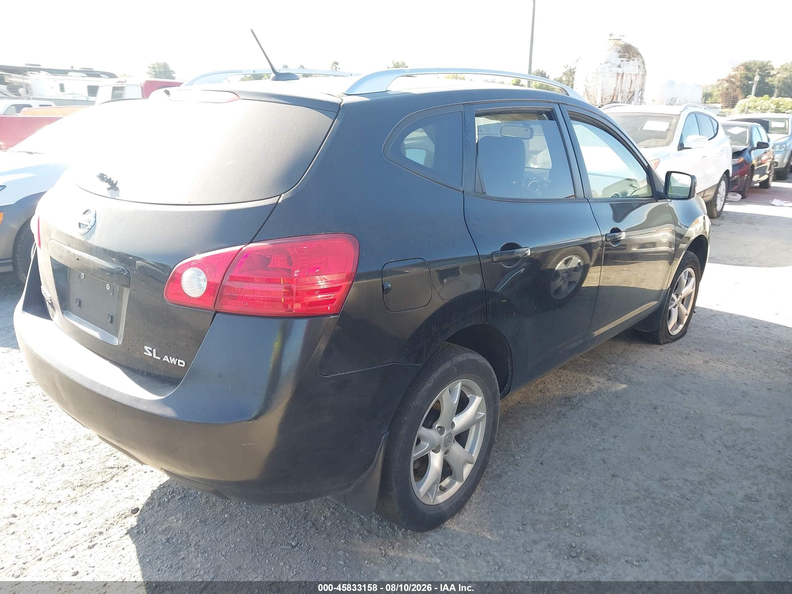 2009 Nissan Rogue Sl Black vin: JN8AS58V19W172290