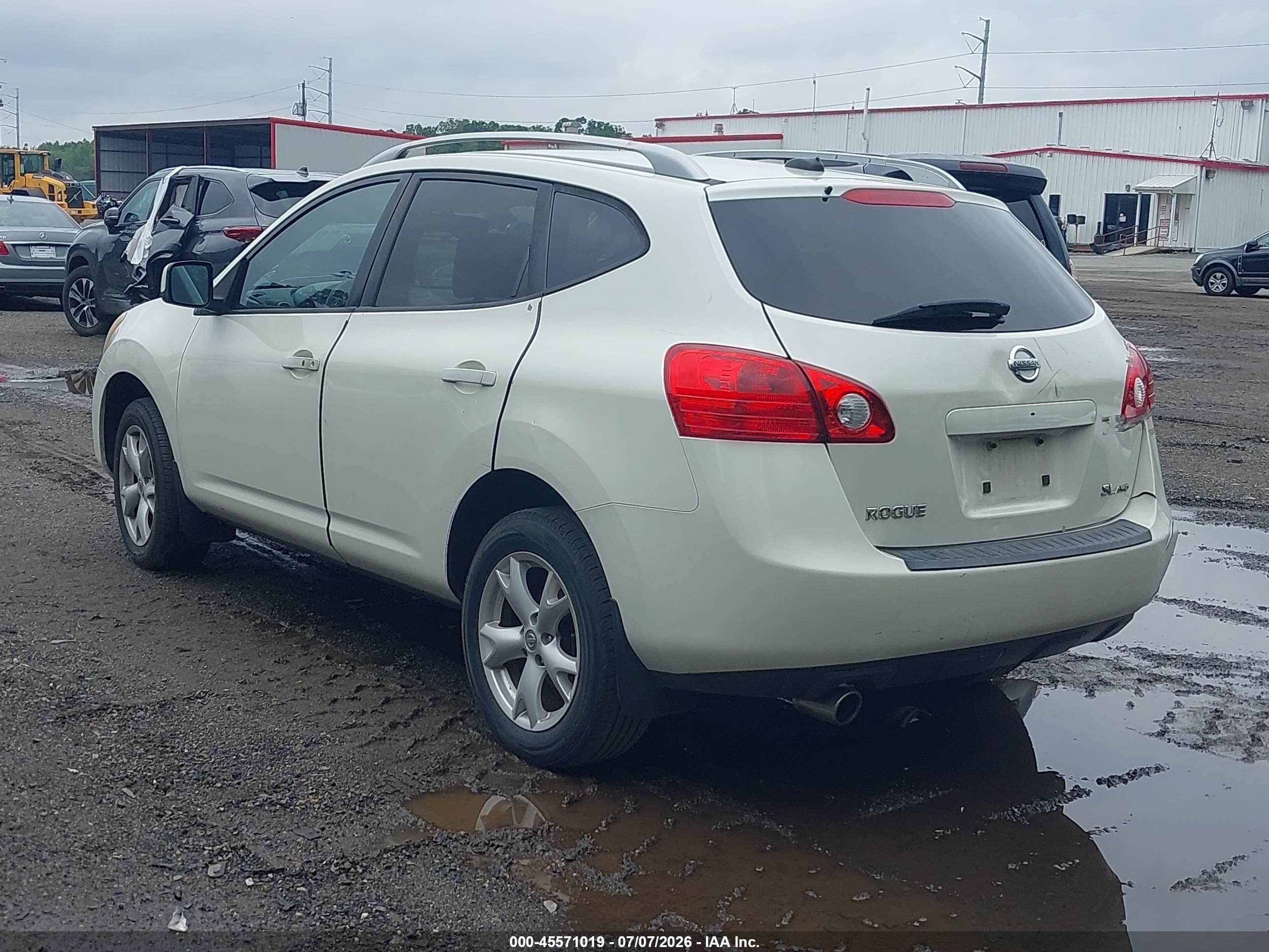 2009 Nissan Rogue Sl White vin: JN8AS58V19W439329