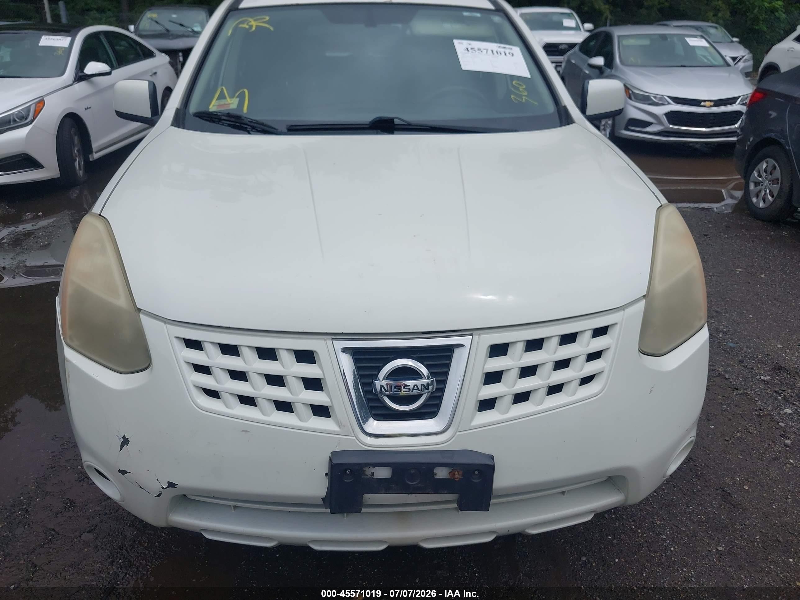 2009 Nissan Rogue Sl White vin: JN8AS58V19W439329