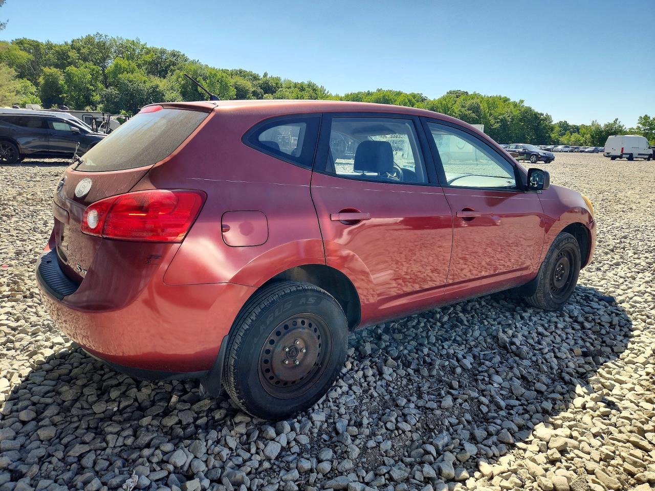 2008 Nissan Rogue S Red vin: JN8AS58V28W110928
