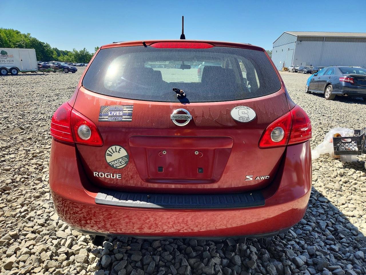 2008 Nissan Rogue S Red vin: JN8AS58V28W110928