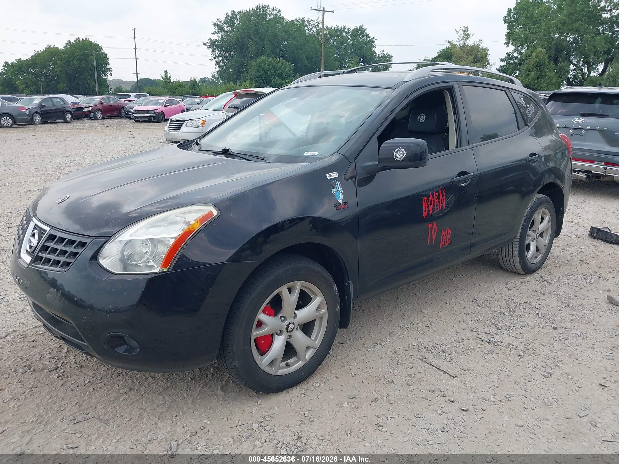 2008 Nissan Rogue Sl Black vin: JN8AS58V28W123534
