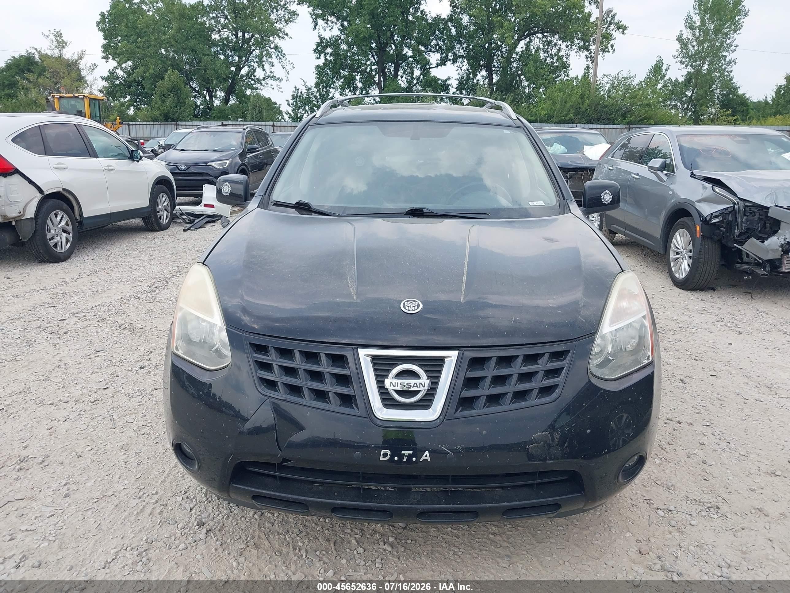 2008 Nissan Rogue Sl Black vin: JN8AS58V28W123534