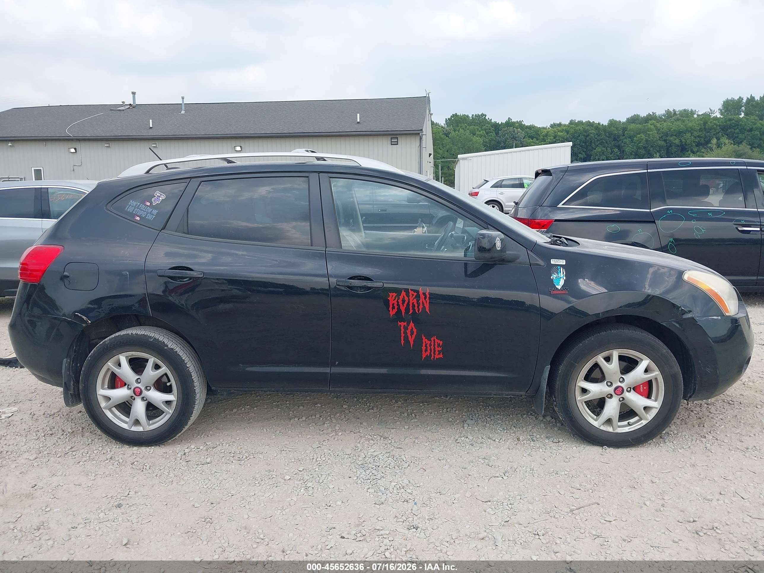 2008 Nissan Rogue Sl Black vin: JN8AS58V28W123534