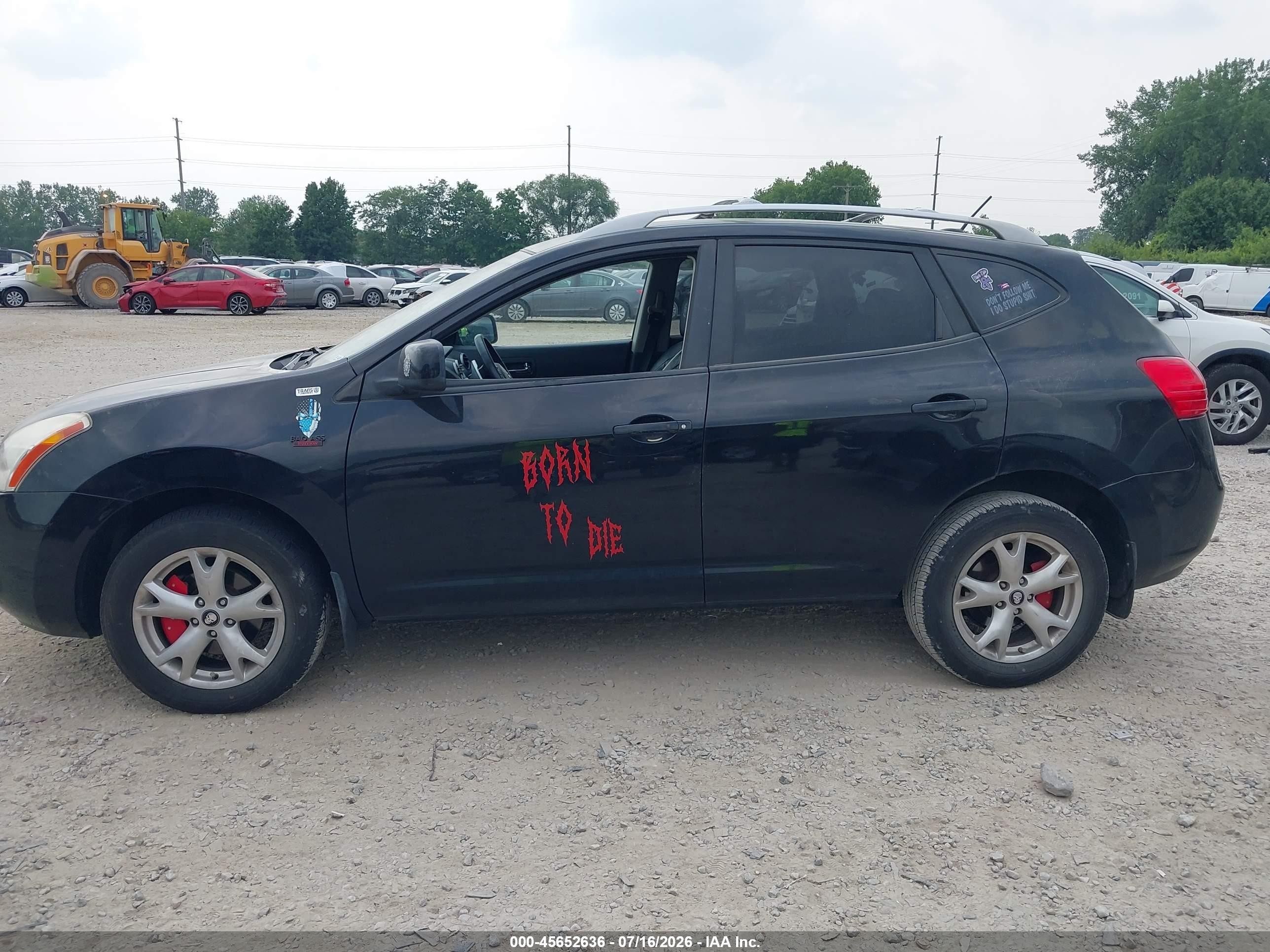 2008 Nissan Rogue Sl Black vin: JN8AS58V28W123534