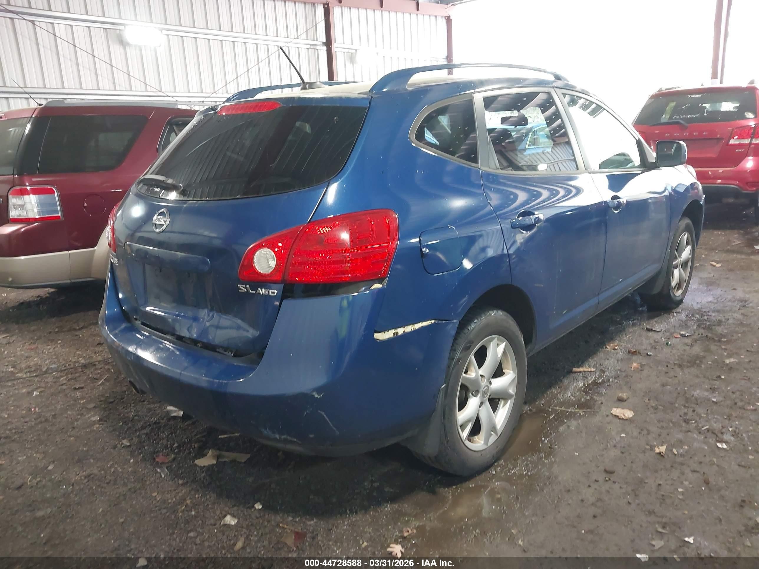2009 Nissan Rogue Sl Blue vin: JN8AS58V29W165459