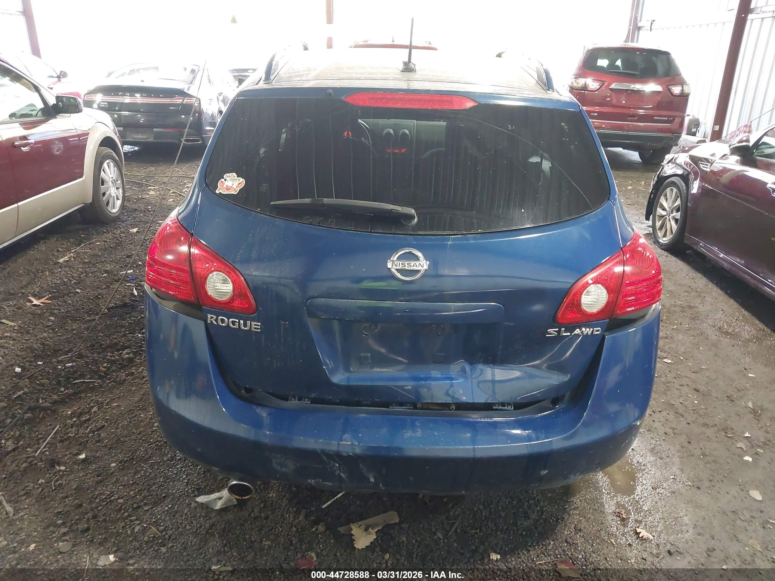 2009 Nissan Rogue Sl Blue vin: JN8AS58V29W165459