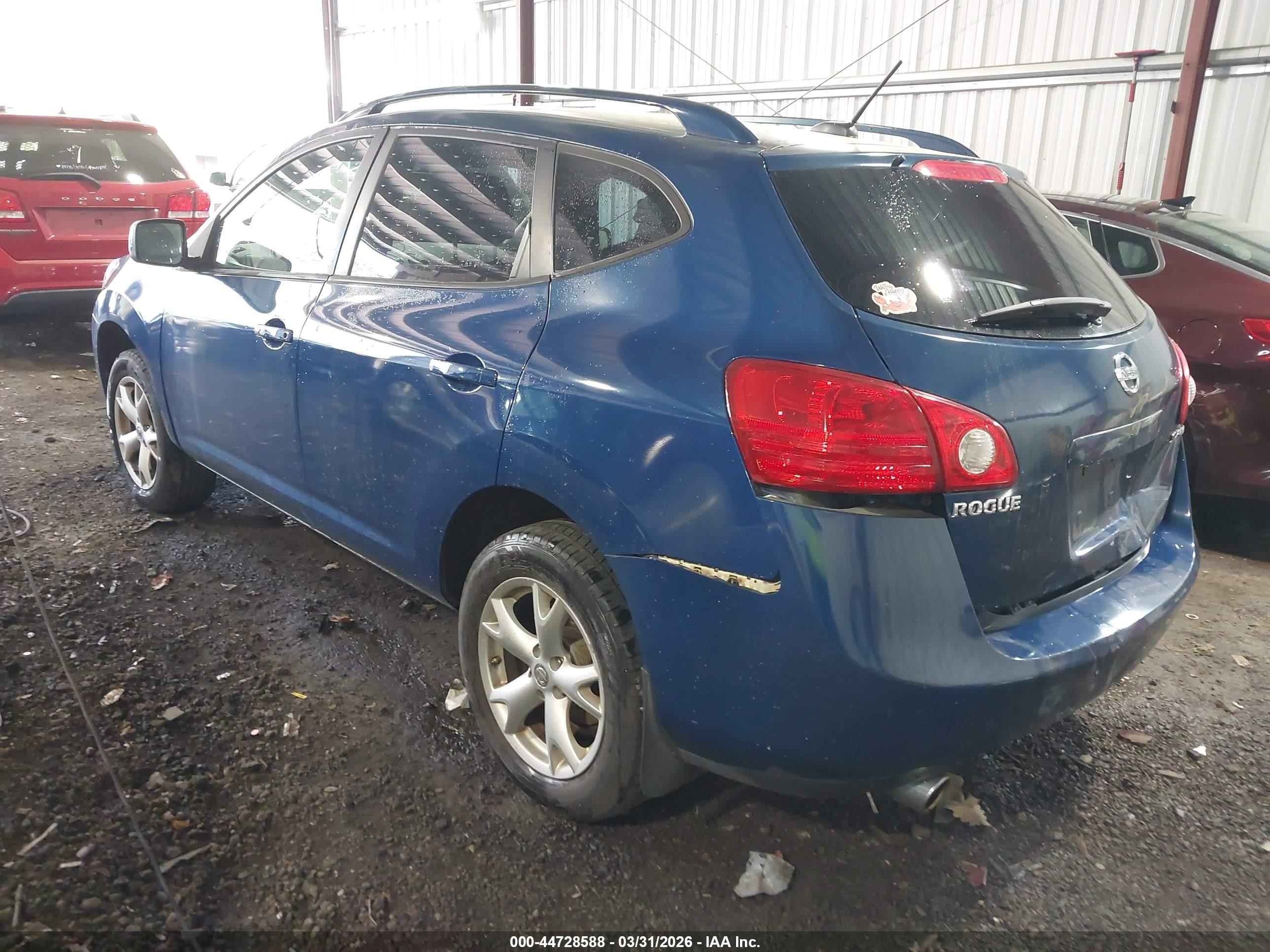 2009 Nissan Rogue Sl Blue vin: JN8AS58V29W165459