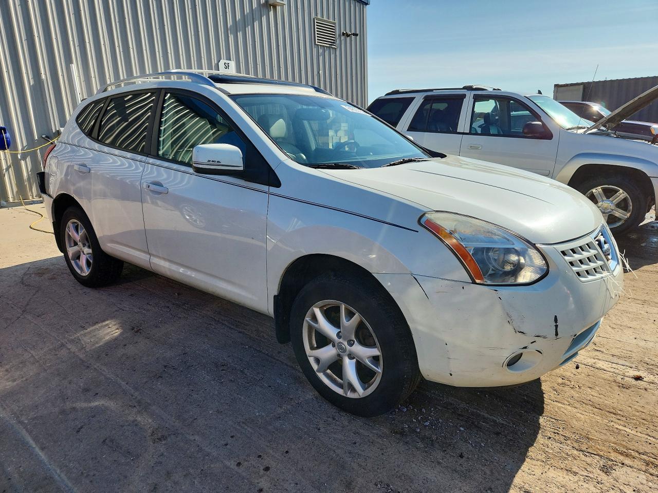 2009 Nissan Rogue S White vin: JN8AS58V29W167602