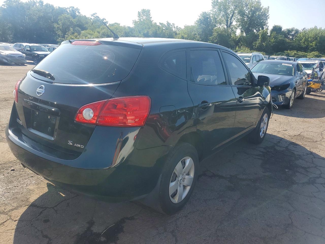 2009 Nissan Rogue S Black vin: JN8AS58V29W186229