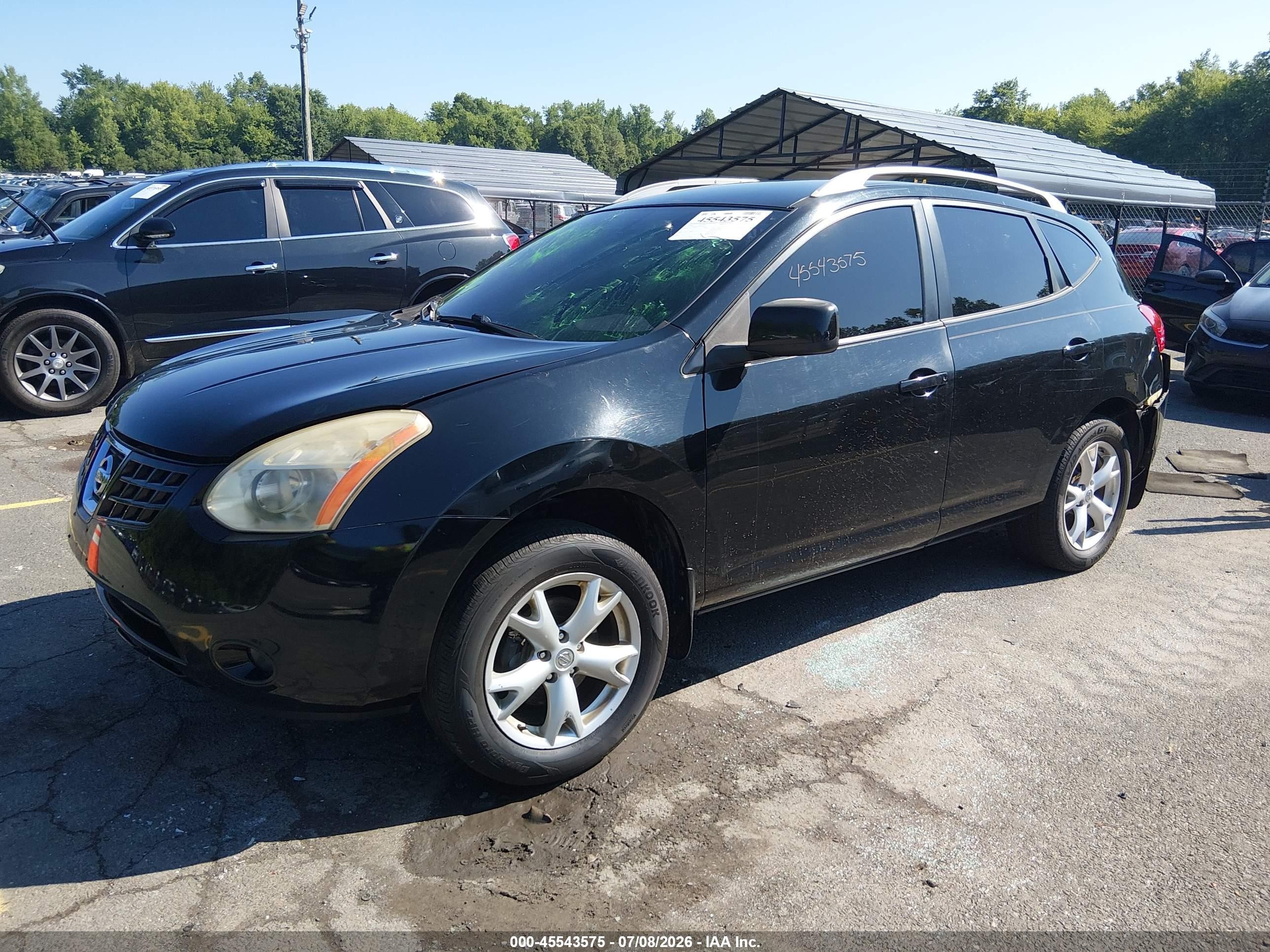 2009 Nissan Rogue Sl Black vin: JN8AS58V29W432681