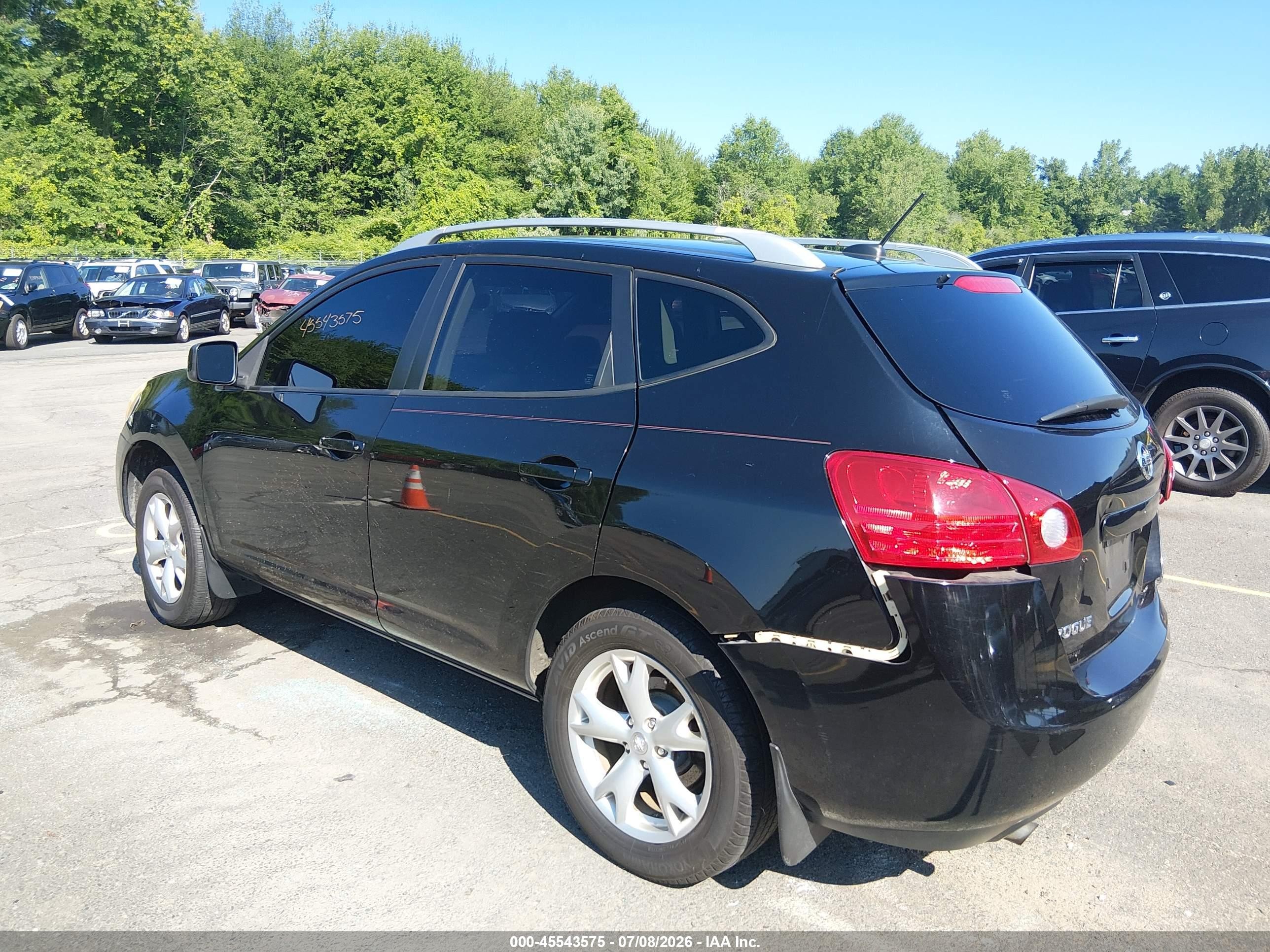 2009 Nissan Rogue Sl Black vin: JN8AS58V29W432681