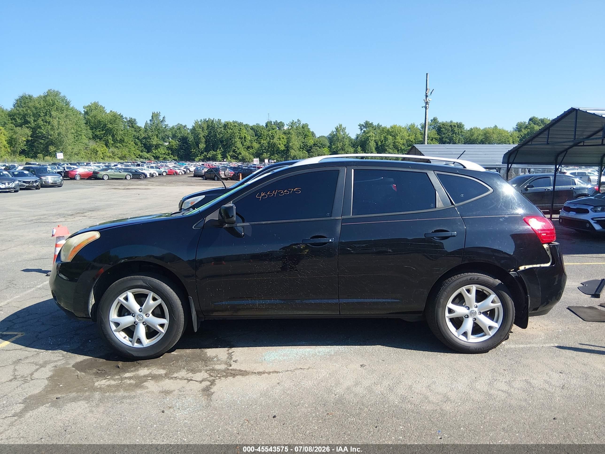 2009 Nissan Rogue Sl Black vin: JN8AS58V29W432681