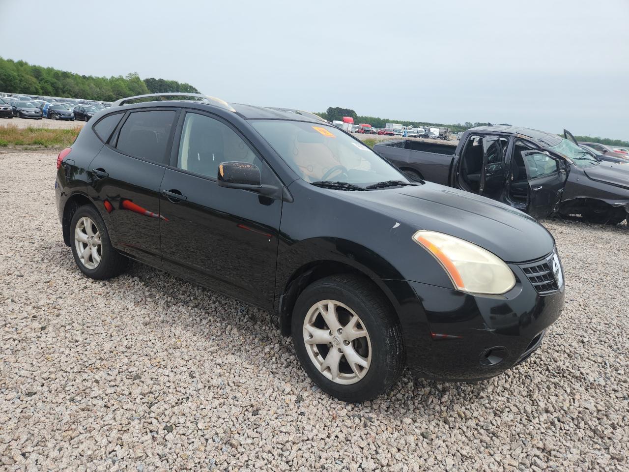 2008 Nissan Rogue S Black vin: JN8AS58V38W106192