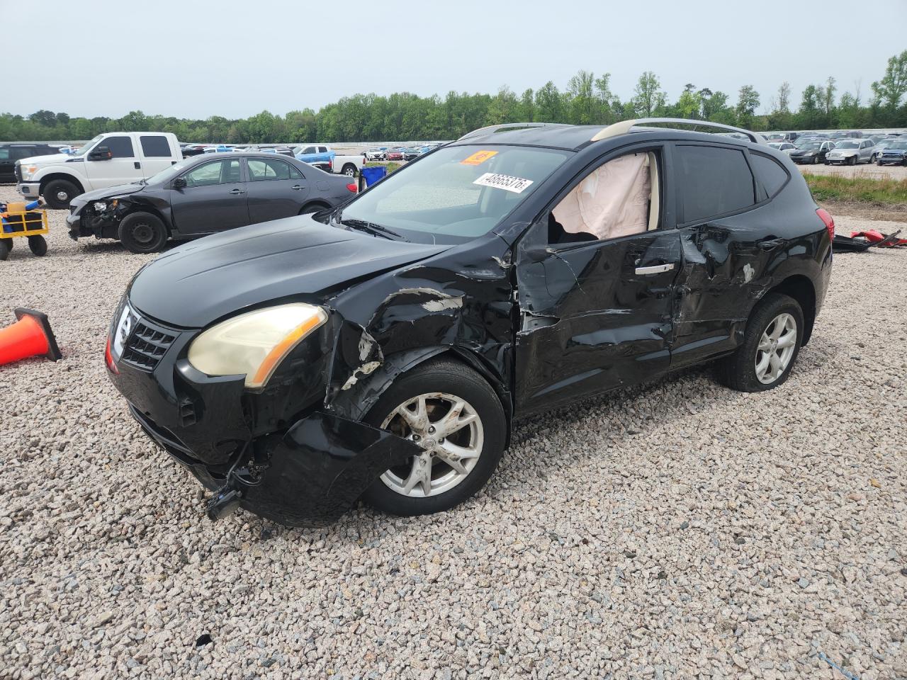 2008 Nissan Rogue S Black vin: JN8AS58V38W106192