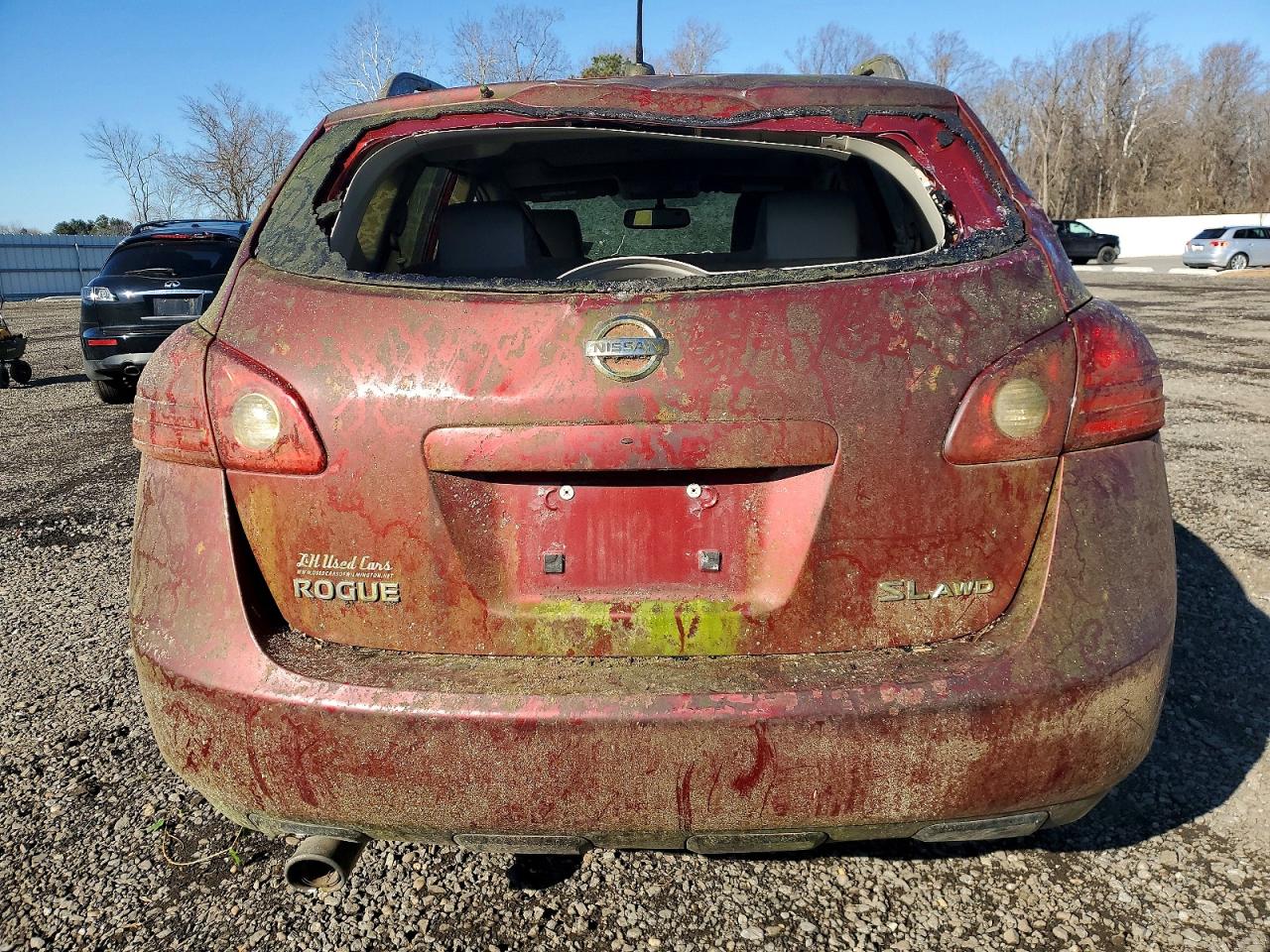 2008 Nissan Rogue S Red vin: JN8AS58V38W125034
