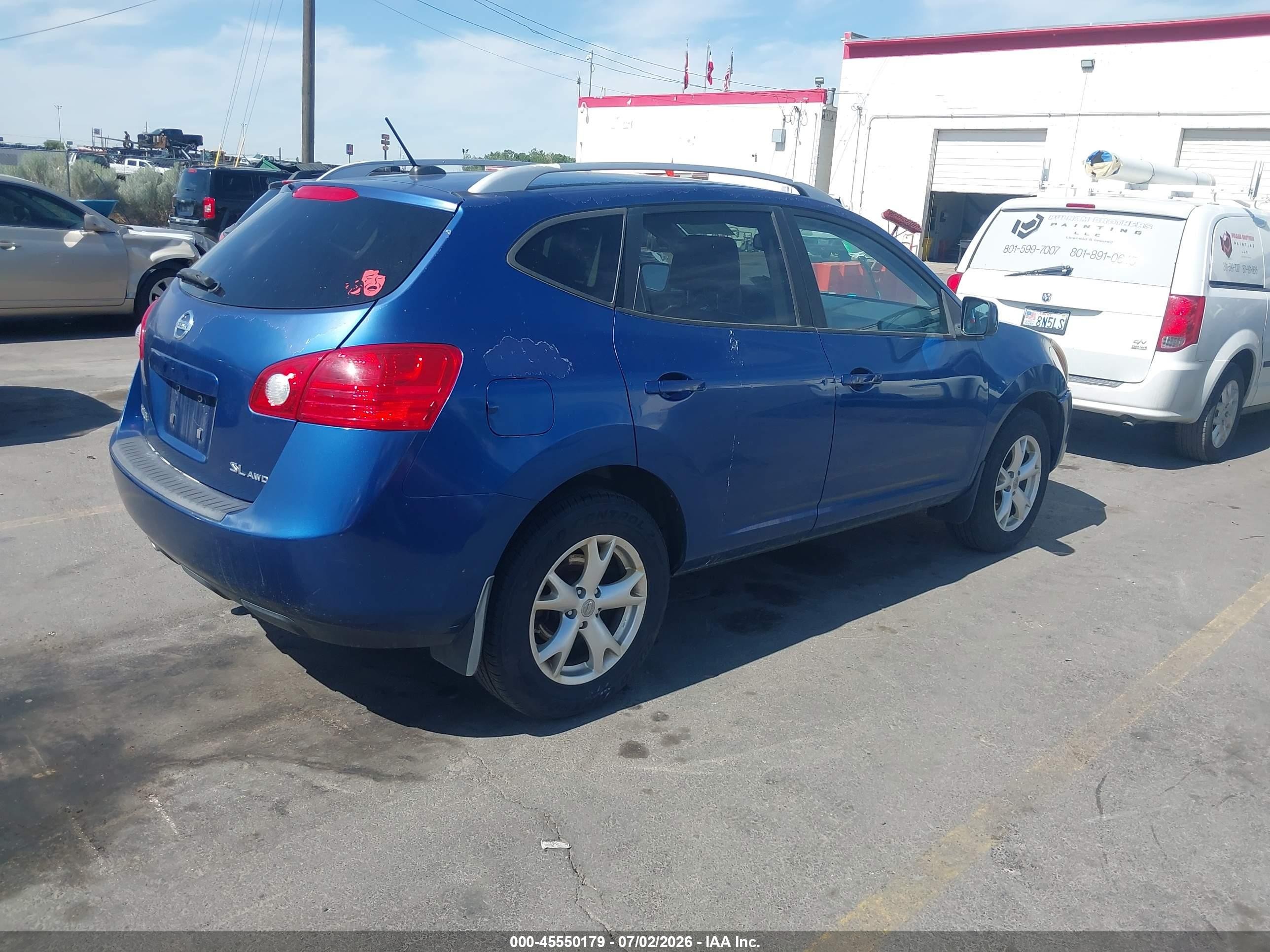 2008 Nissan Rogue Sl Blue vin: JN8AS58V38W145347