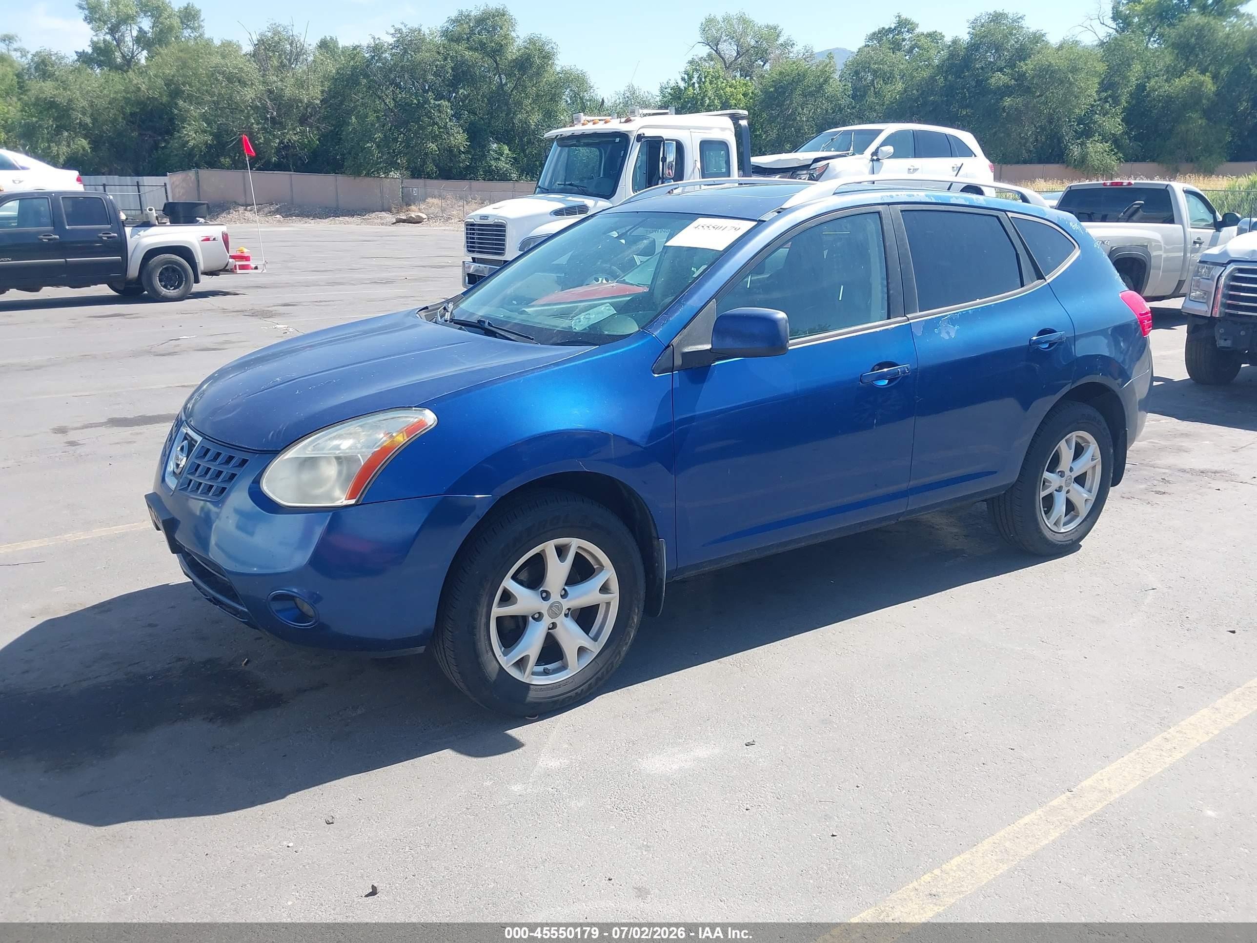 2008 Nissan Rogue Sl Blue vin: JN8AS58V38W145347