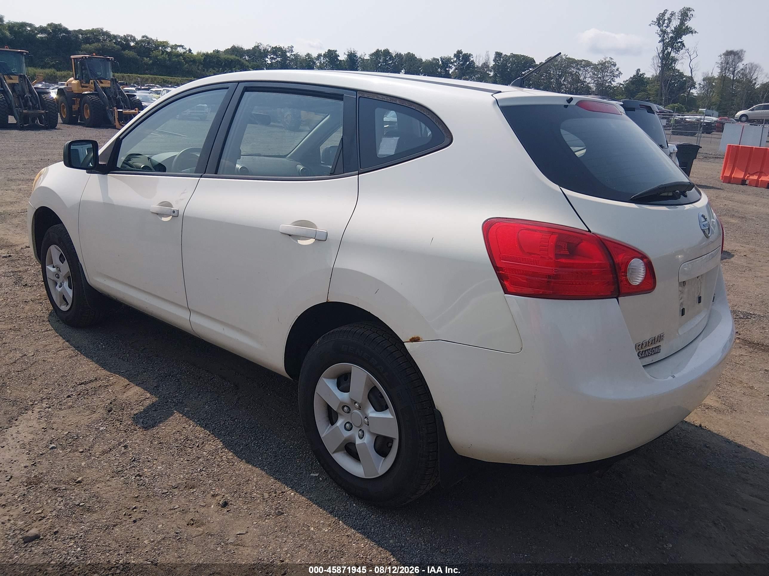 2009 Nissan Rogue S White vin: JN8AS58V39W165535