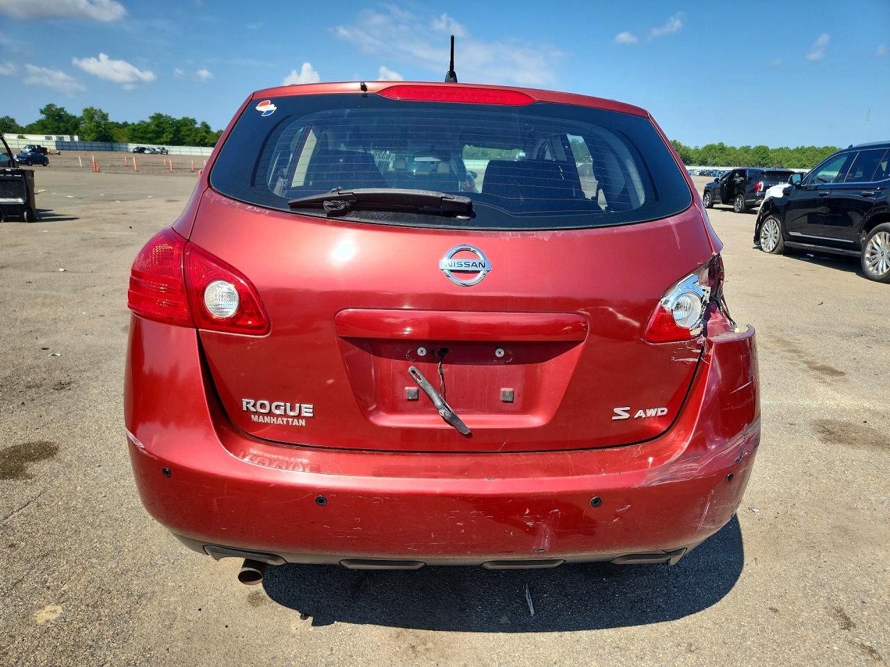 2009 Nissan Rogue S Red vin: JN8AS58V39W185350