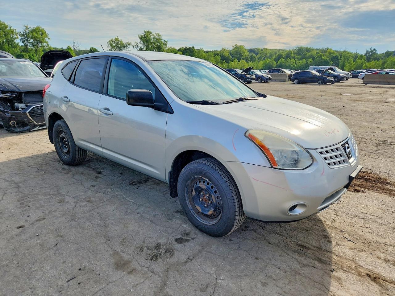 2009 Nissan Rogue S Silver vin: JN8AS58V39W186062