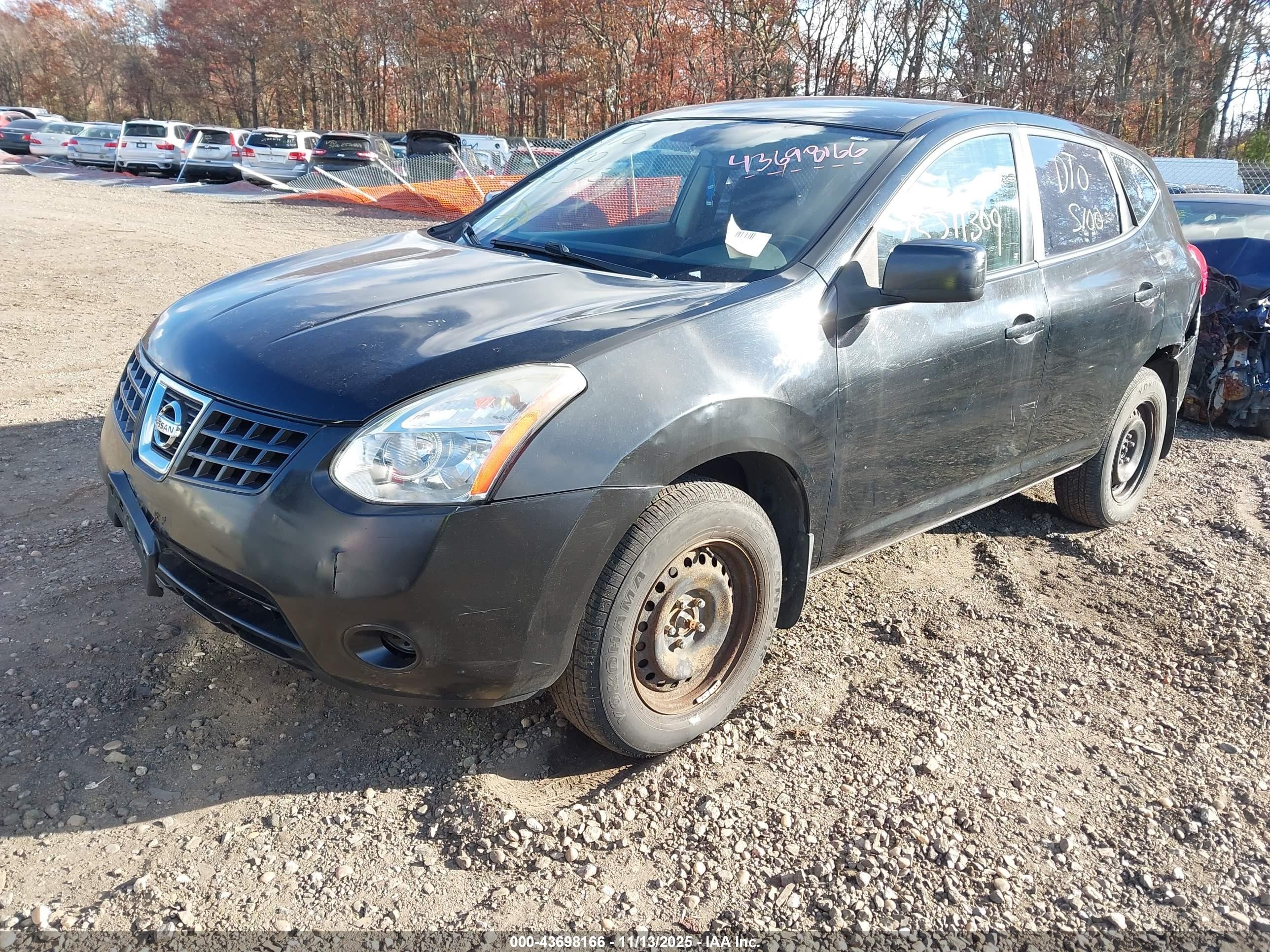 2009 Nissan Rogue S Black vin: JN8AS58V39W188913