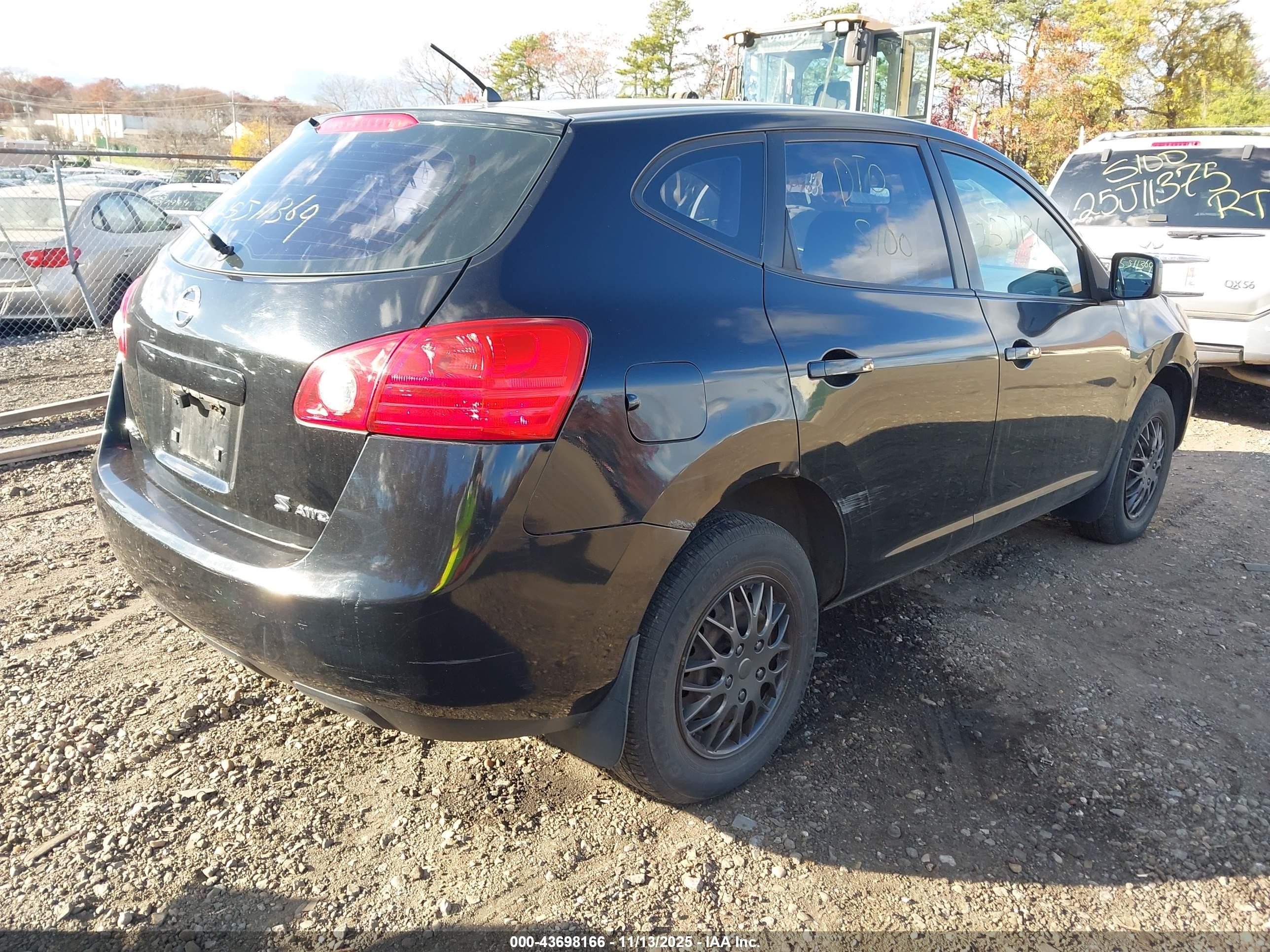 2009 Nissan Rogue S Black vin: JN8AS58V39W188913