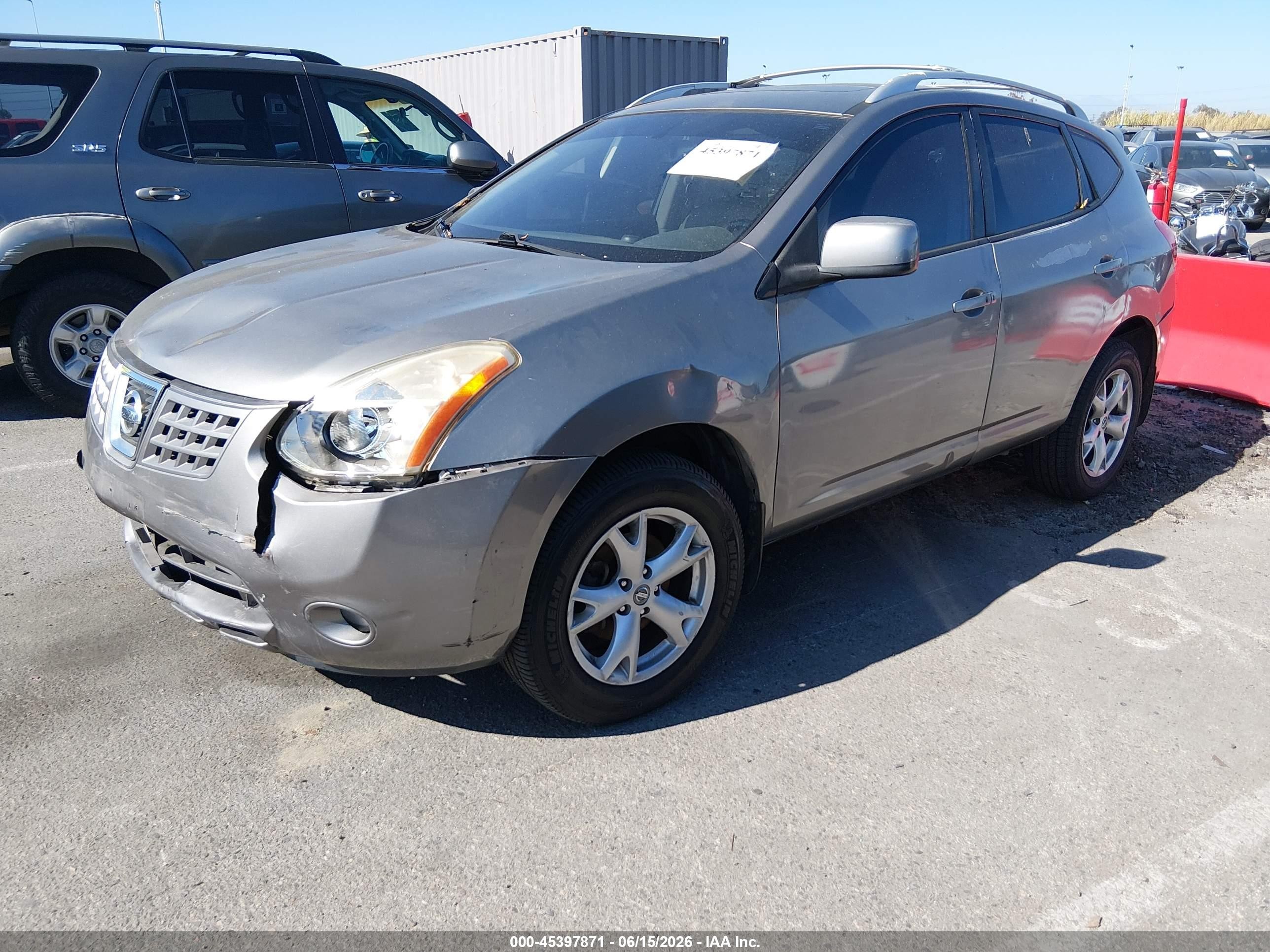 2009 Nissan Rogue Sl Серый vin: JN8AS58V39W431054