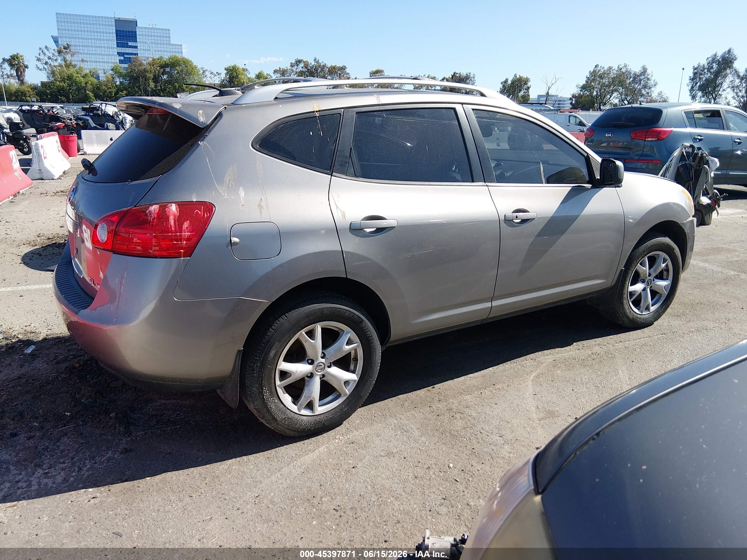 2009 Nissan Rogue Sl Серый vin: JN8AS58V39W431054