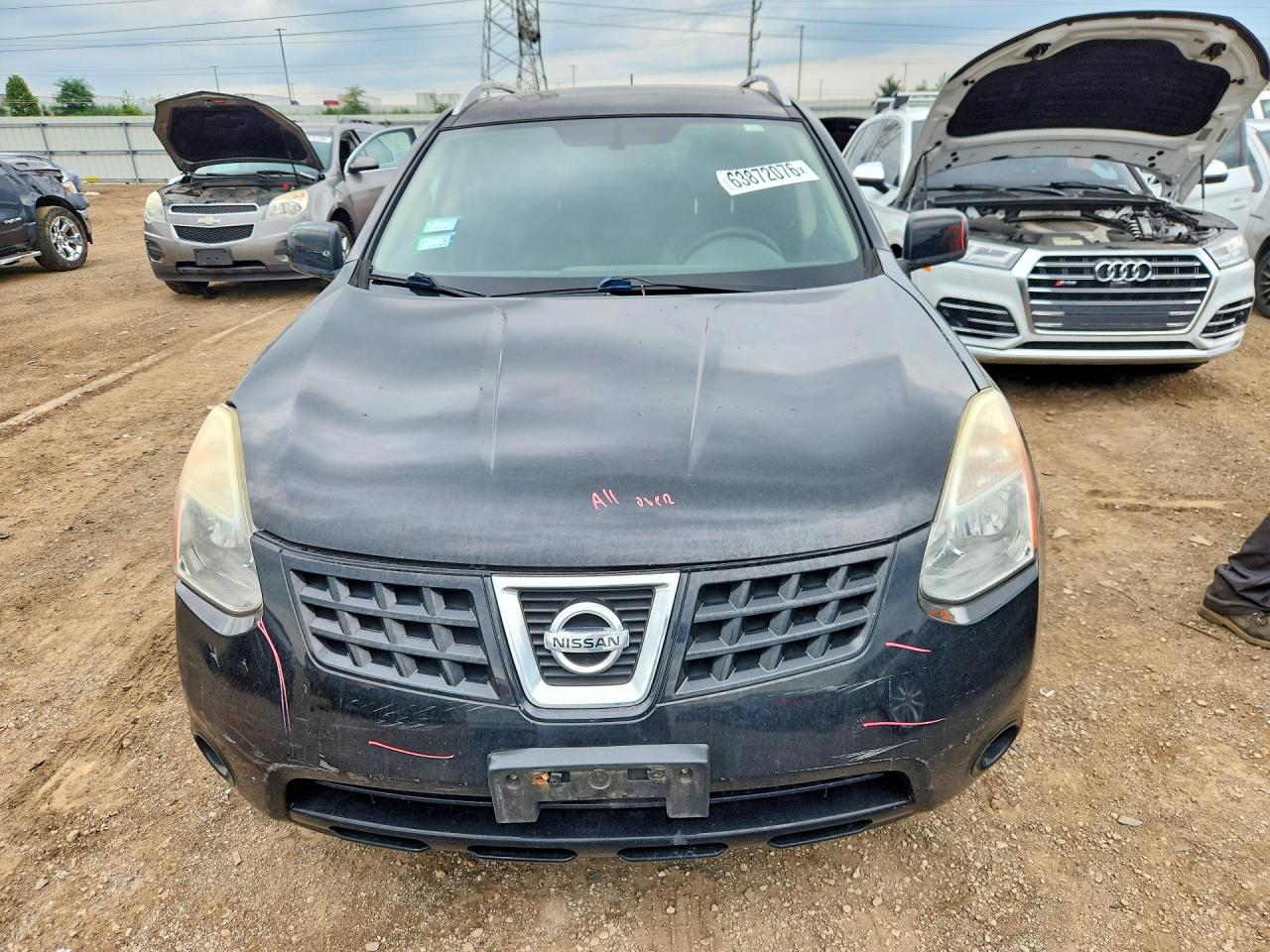 2009 Nissan Rogue S Черный vin: JN8AS58V39W436495