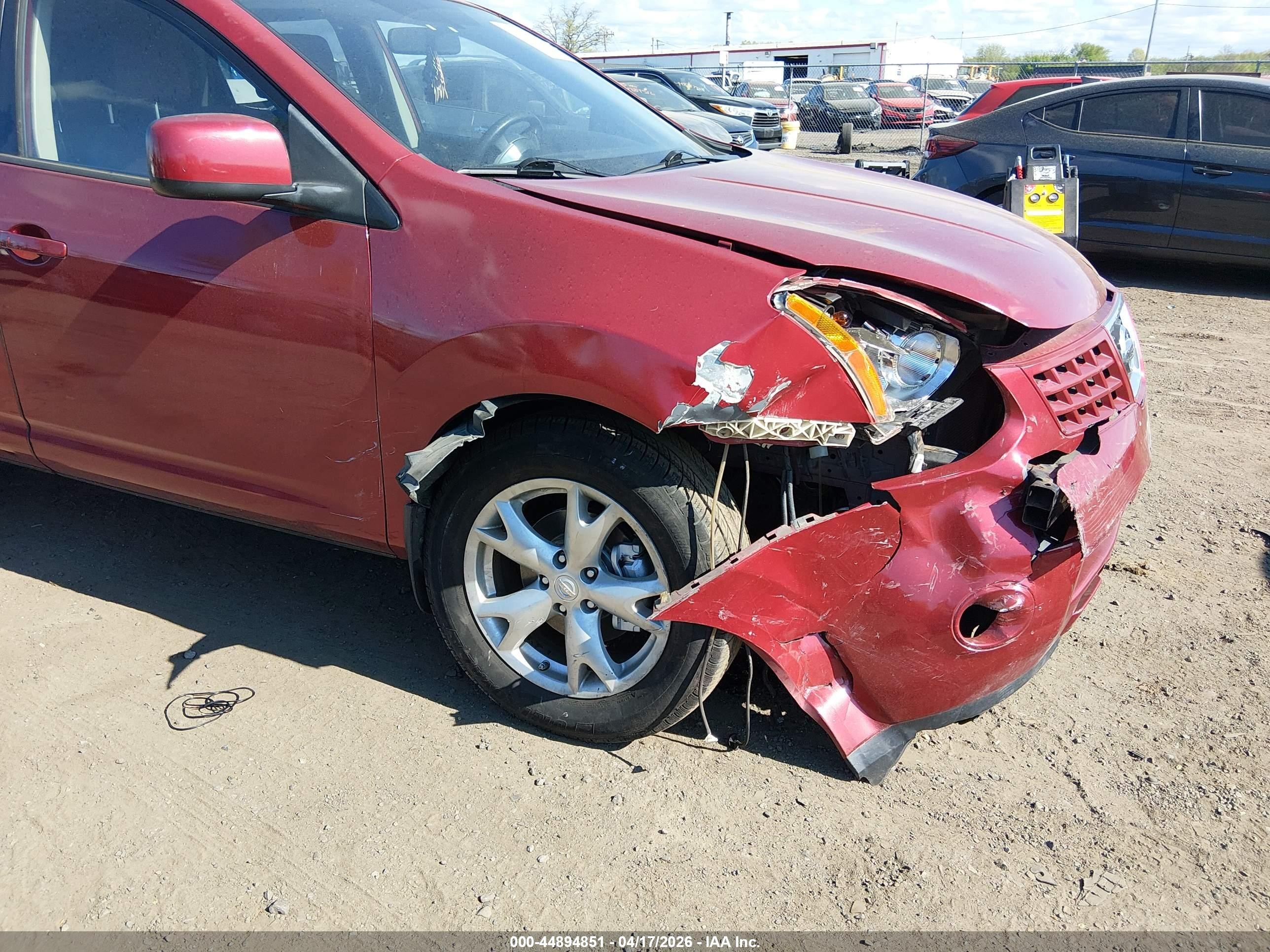 2008 Nissan Rogue Sl Red vin: JN8AS58V48W124569