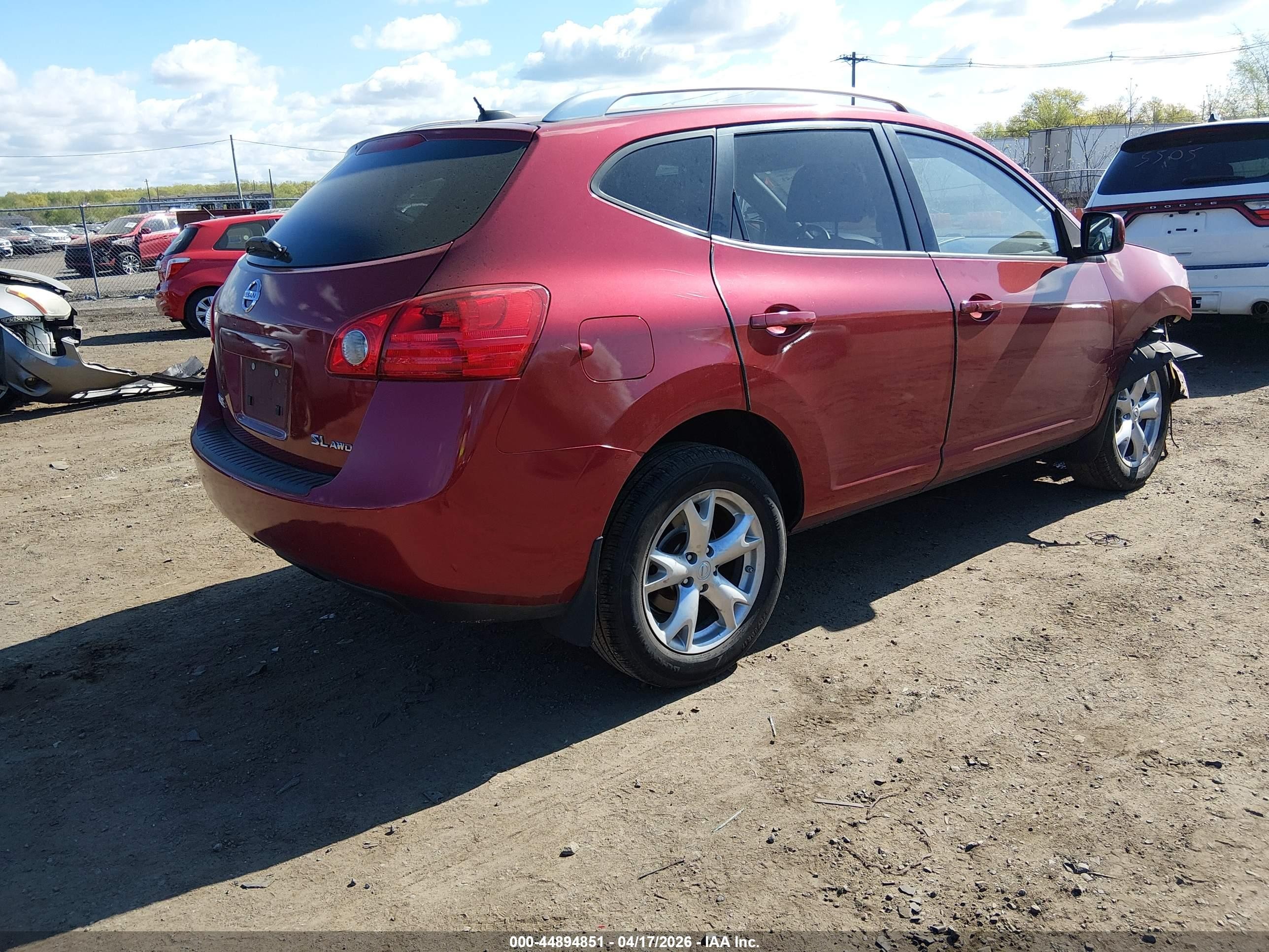 2008 Nissan Rogue Sl Red vin: JN8AS58V48W124569