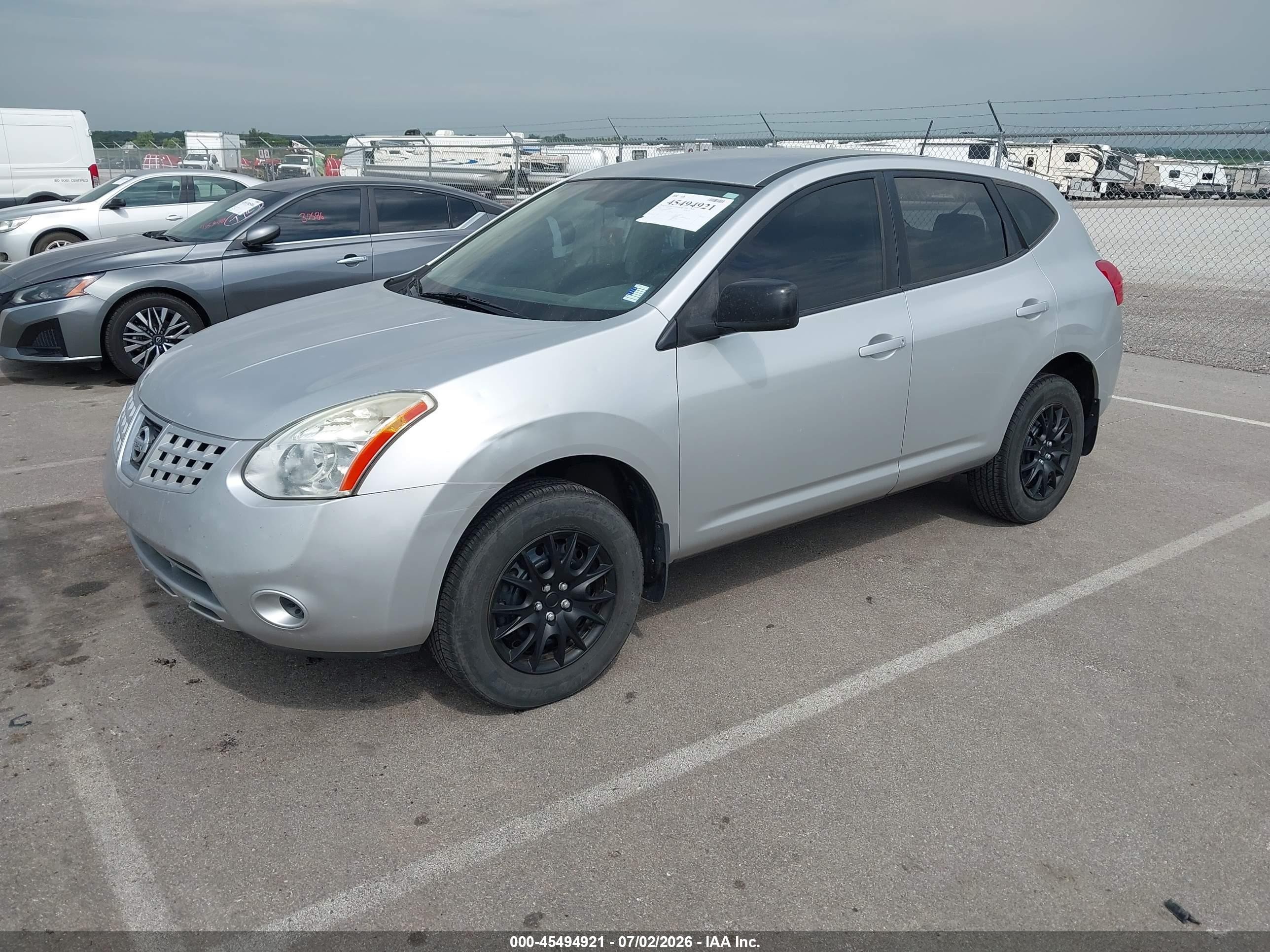 2008 Nissan Rogue S Silver vin: JN8AS58V48W405884