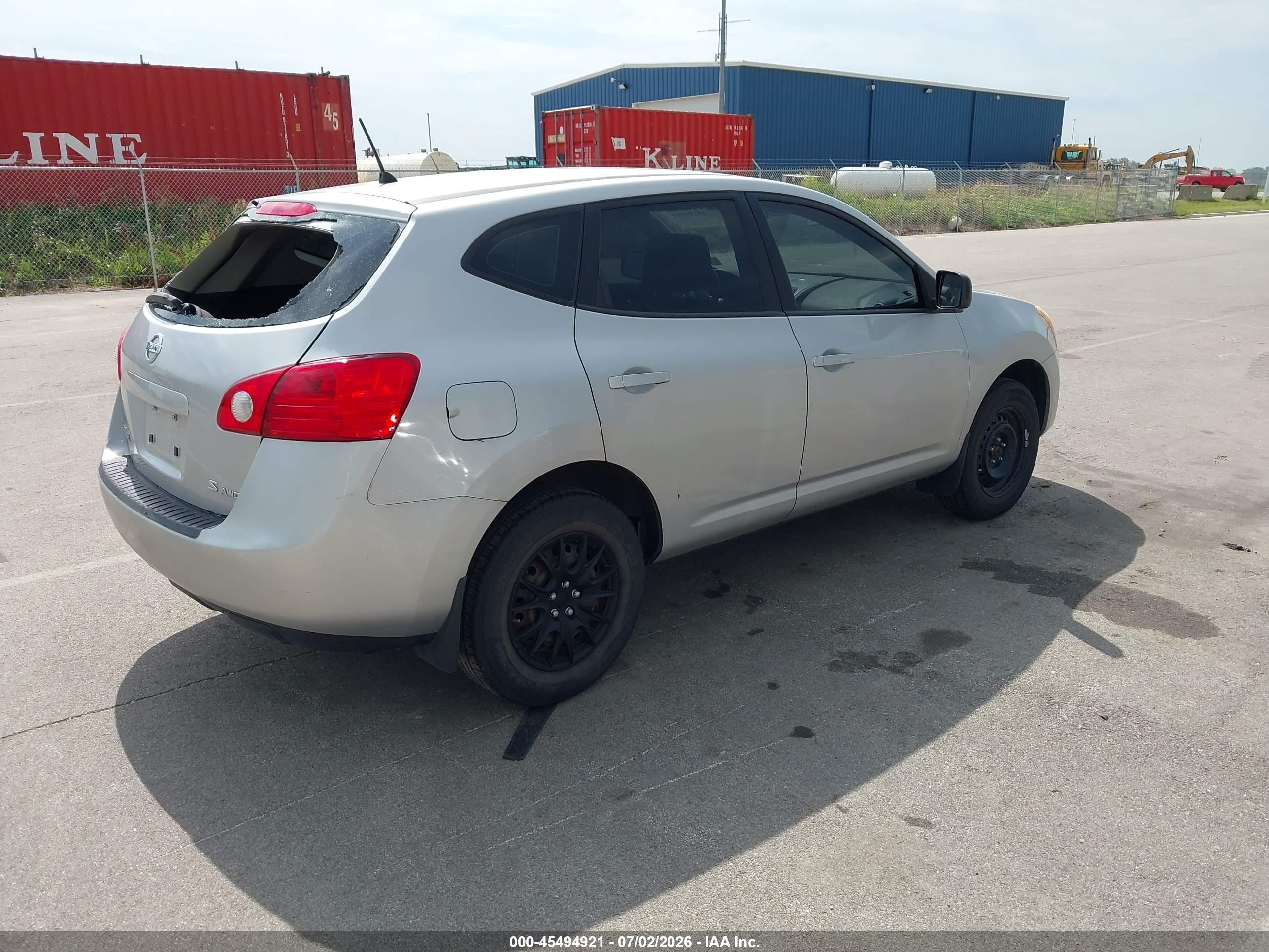 2008 Nissan Rogue S Silver vin: JN8AS58V48W405884