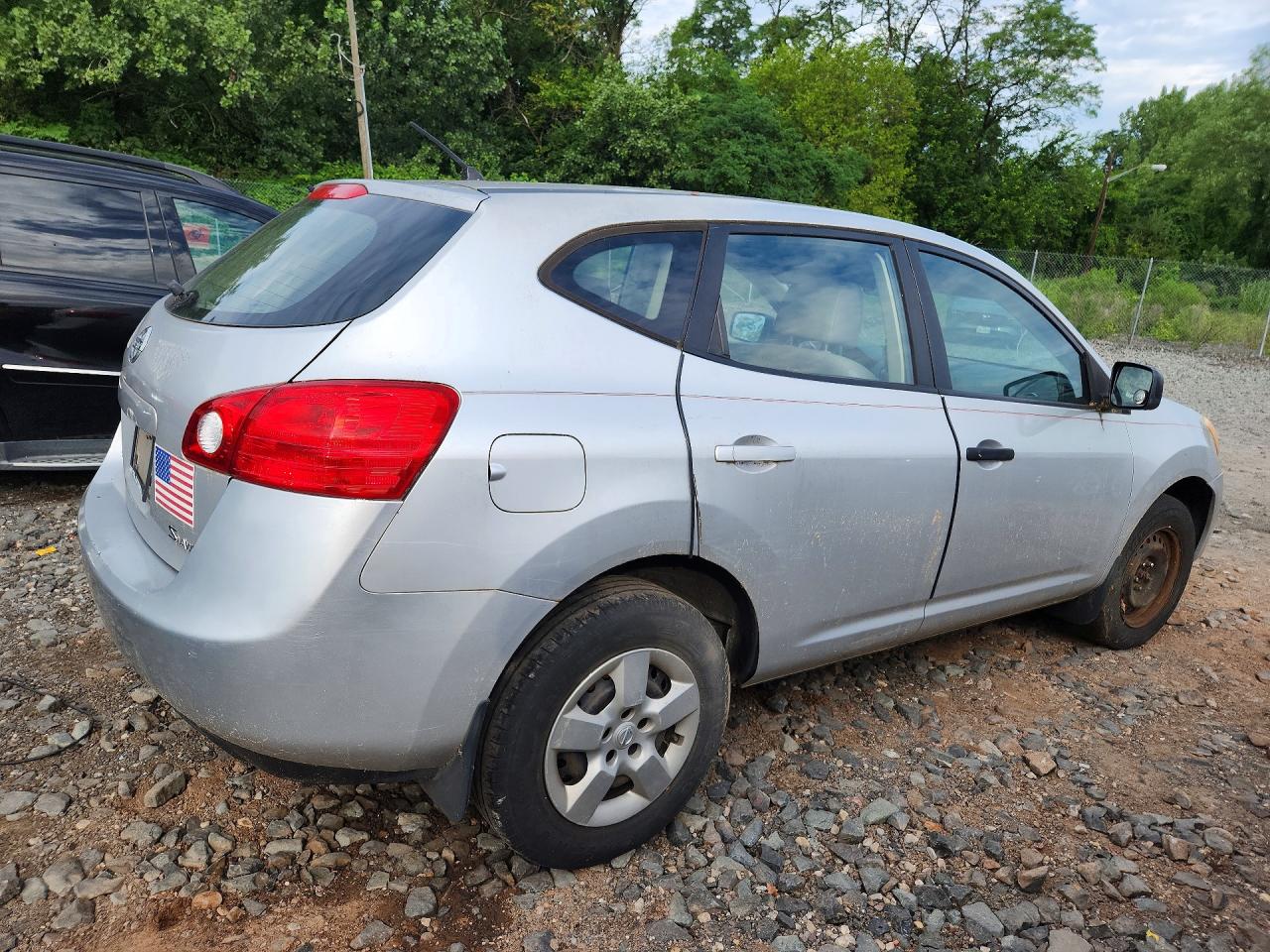 2008 Nissan Rogue S Silver vin: JN8AS58V48W410132