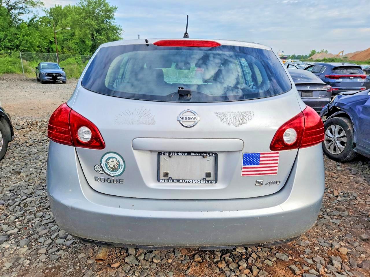 2008 Nissan Rogue S Silver vin: JN8AS58V48W410132