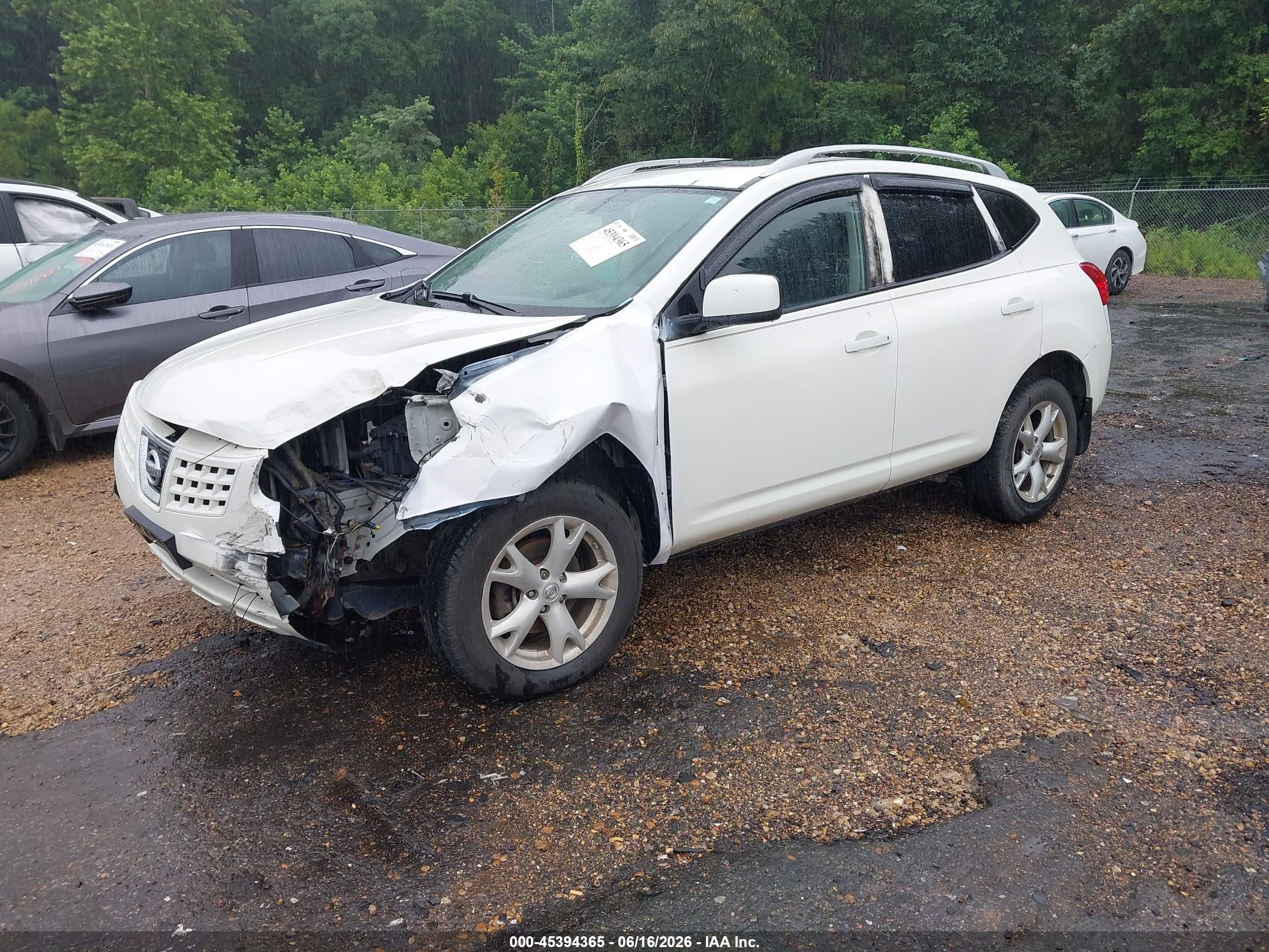 2009 Nissan Rogue Sl White vin: JN8AS58V49W161235