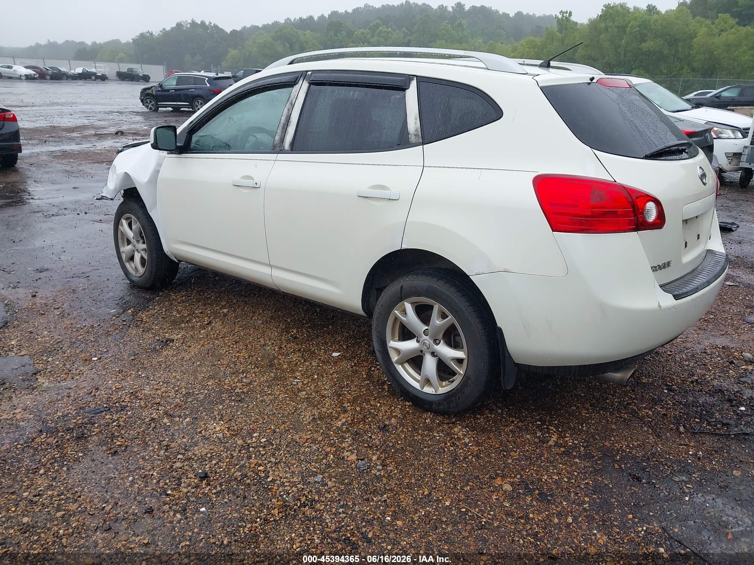 2009 Nissan Rogue Sl White vin: JN8AS58V49W161235