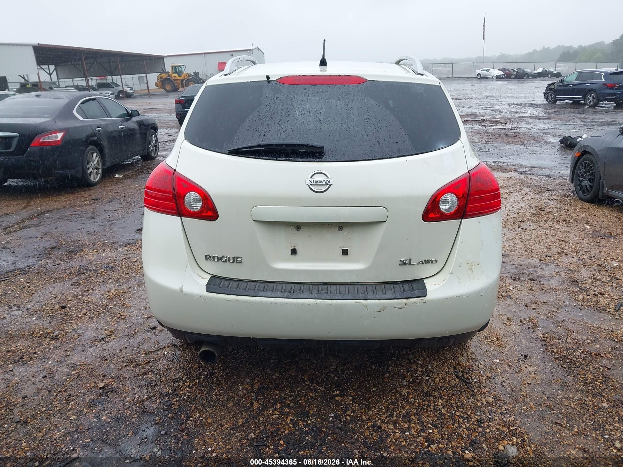 2009 Nissan Rogue Sl White vin: JN8AS58V49W161235