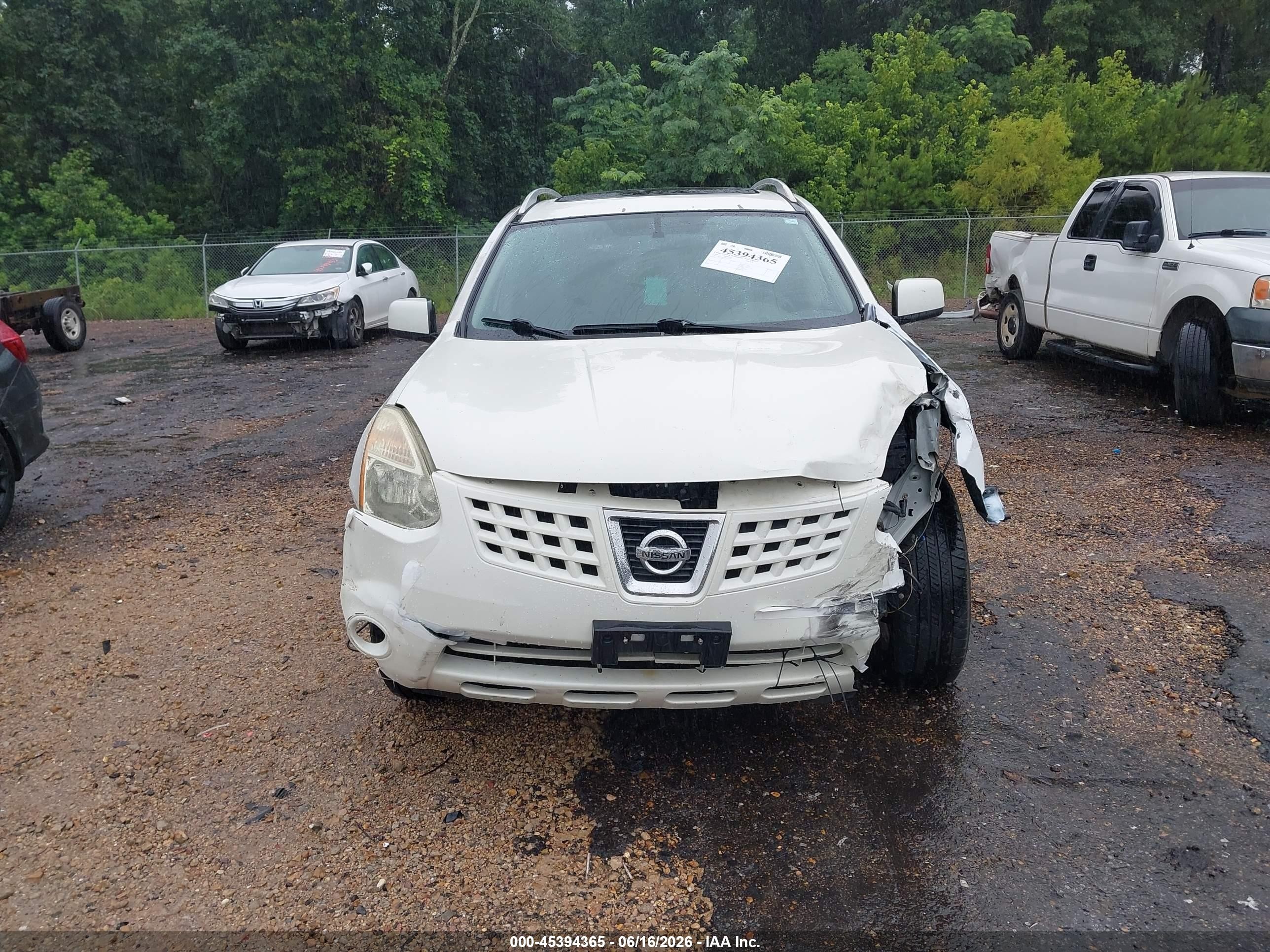 2009 Nissan Rogue Sl White vin: JN8AS58V49W161235