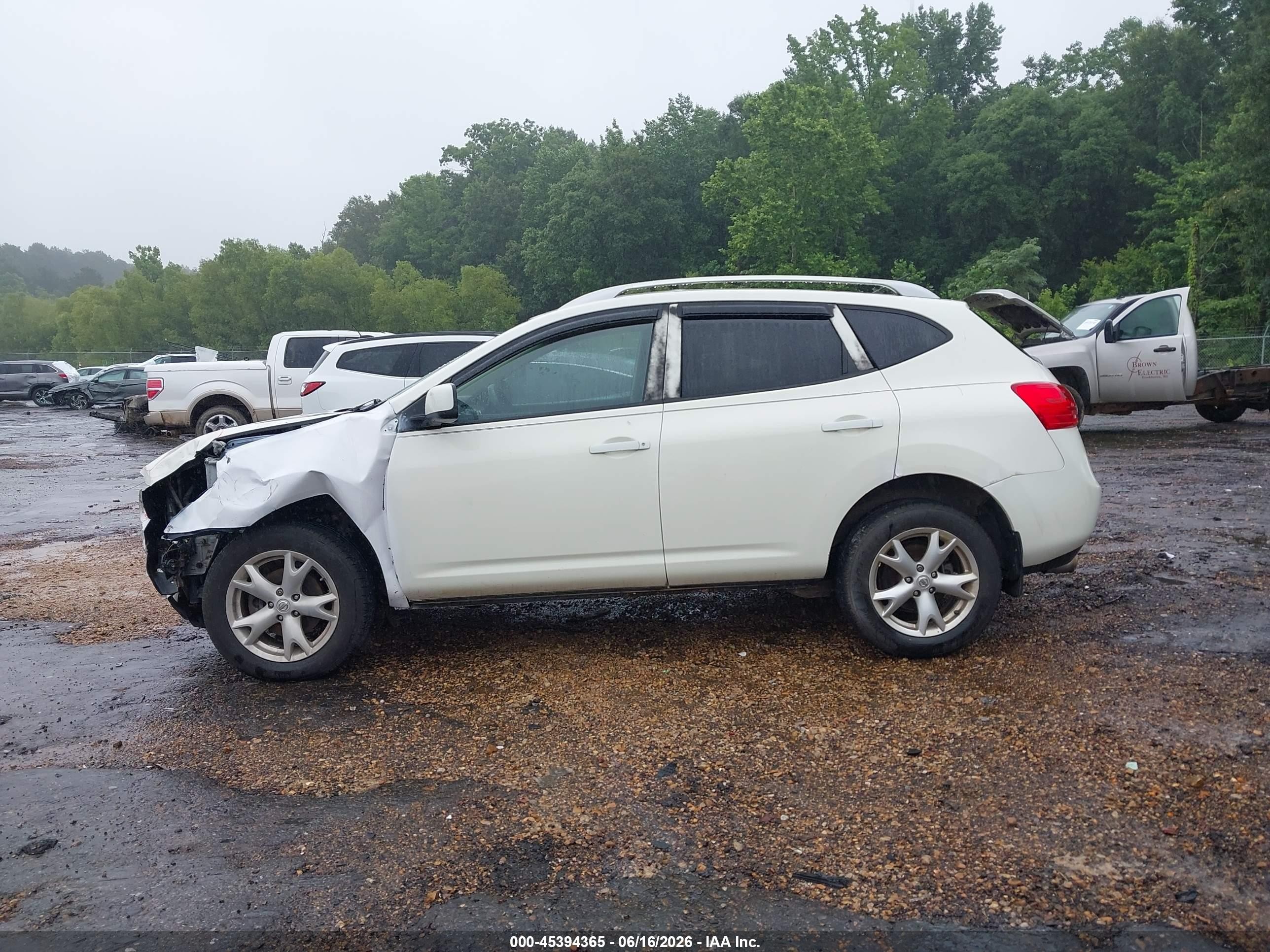 2009 Nissan Rogue Sl White vin: JN8AS58V49W161235