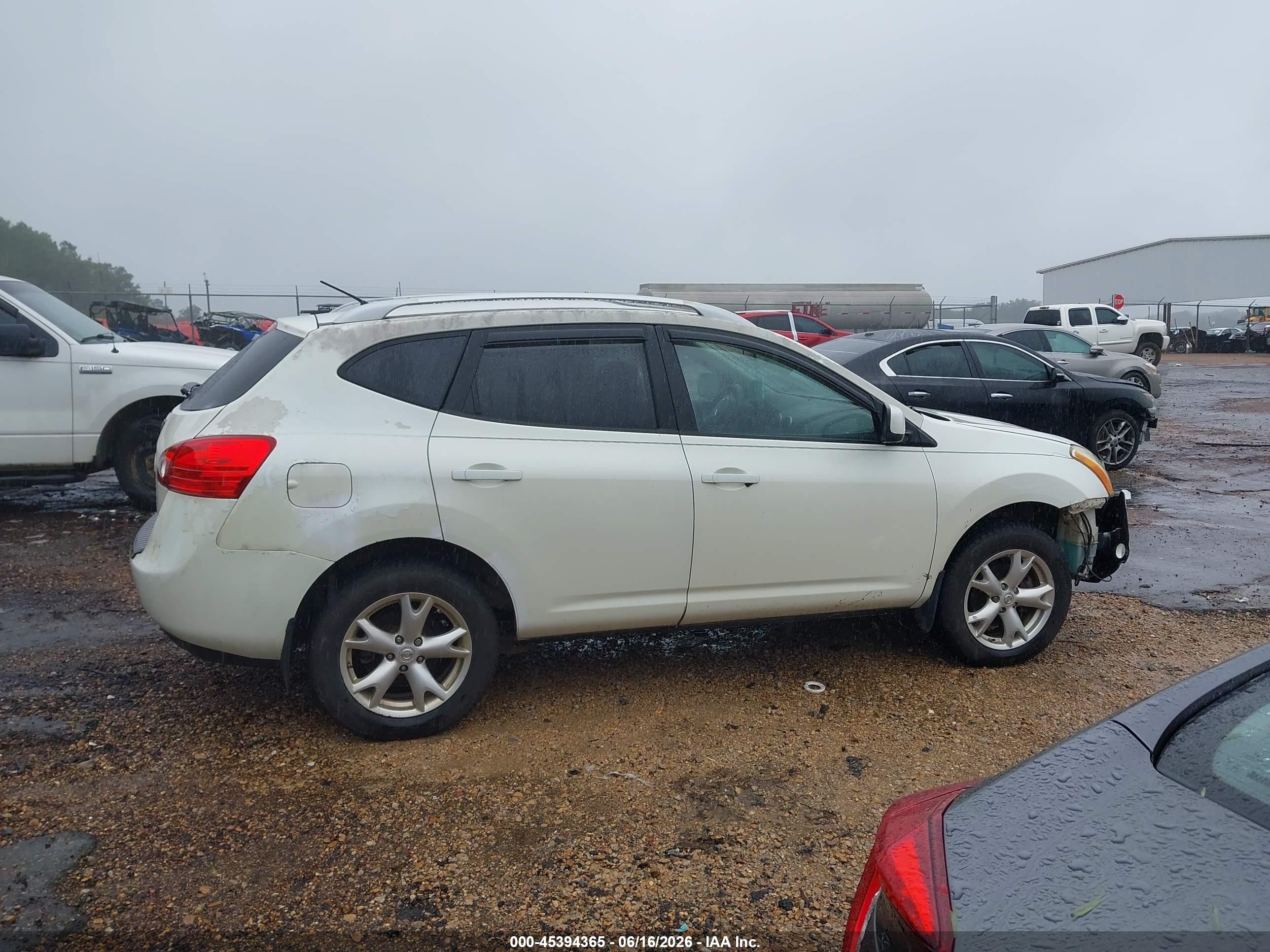 2009 Nissan Rogue Sl White vin: JN8AS58V49W161235