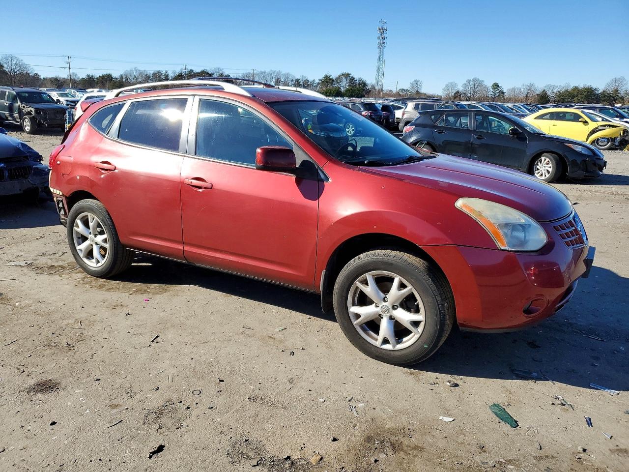 2009 Nissan Rogue S Burgundy vin: JN8AS58V49W186832