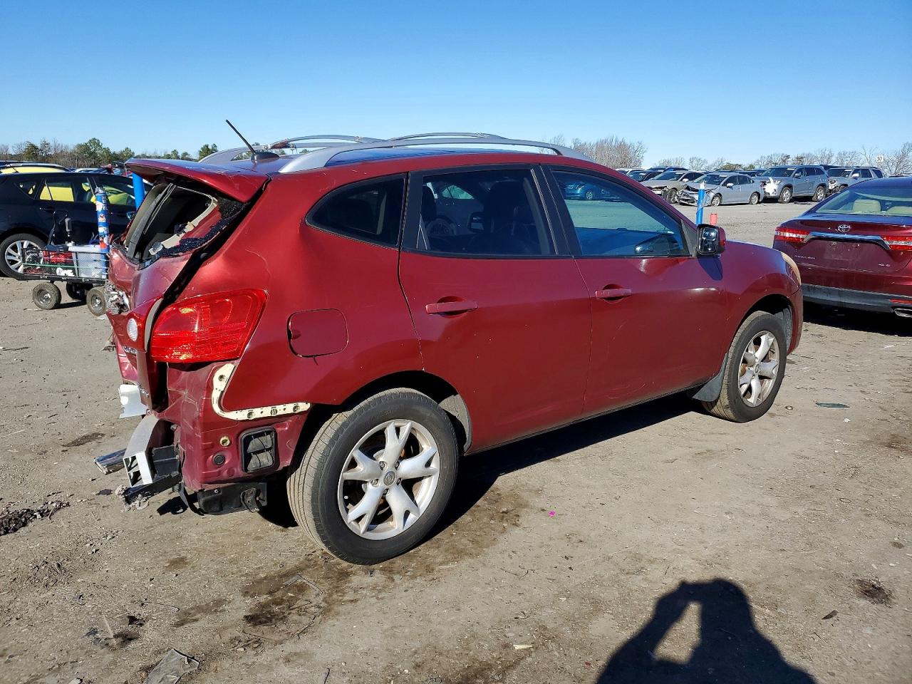 2009 Nissan Rogue S Burgundy vin: JN8AS58V49W186832