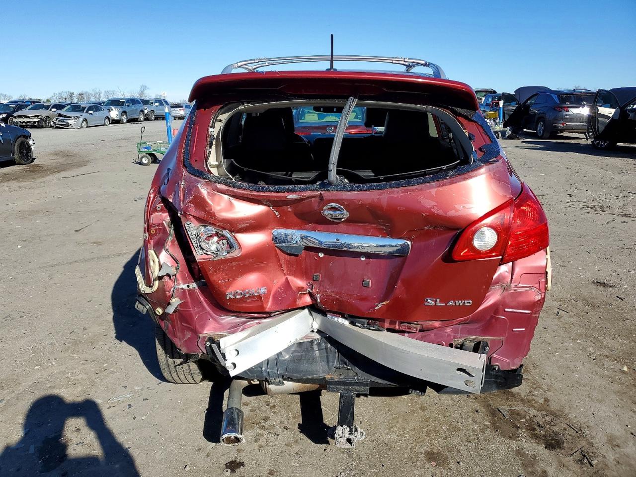 2009 Nissan Rogue S Burgundy vin: JN8AS58V49W186832