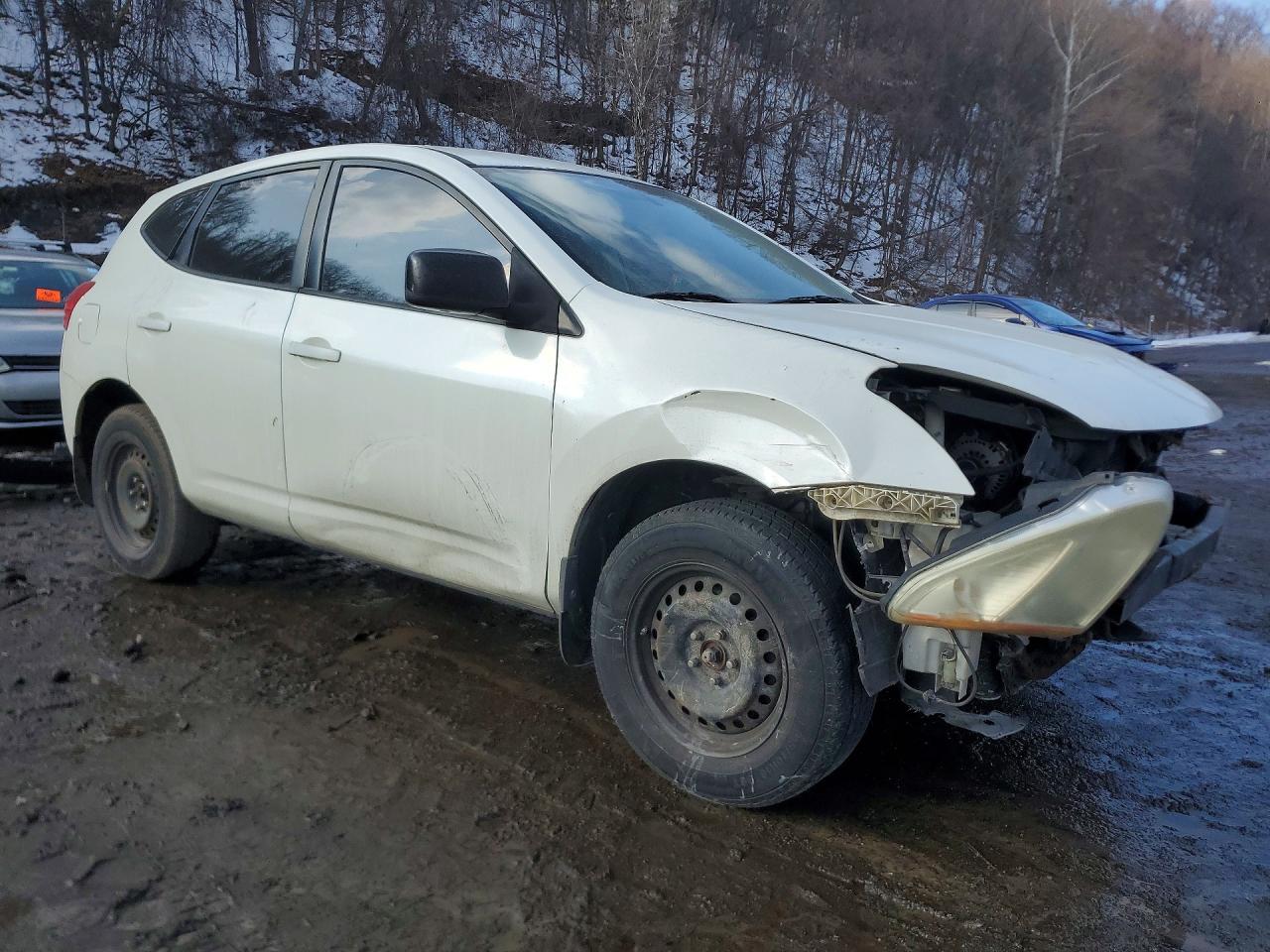 2009 Nissan Rogue S White vin: JN8AS58V49W191948
